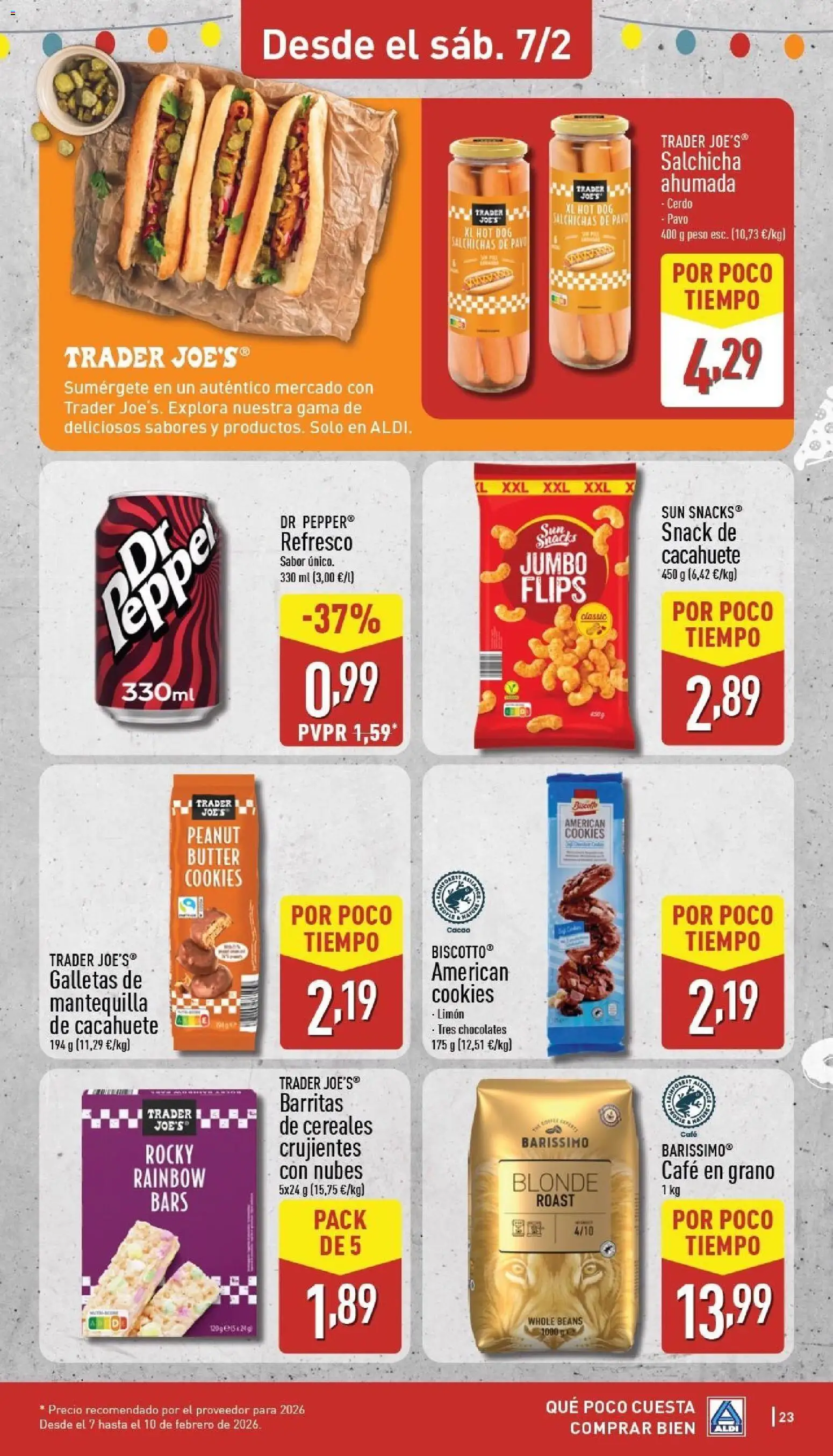 Aldi folleto Baleares │ válido desde el 02.02.2026 | Página: 23 | Productos: Café, Cerdo, Galletas, Café en grano