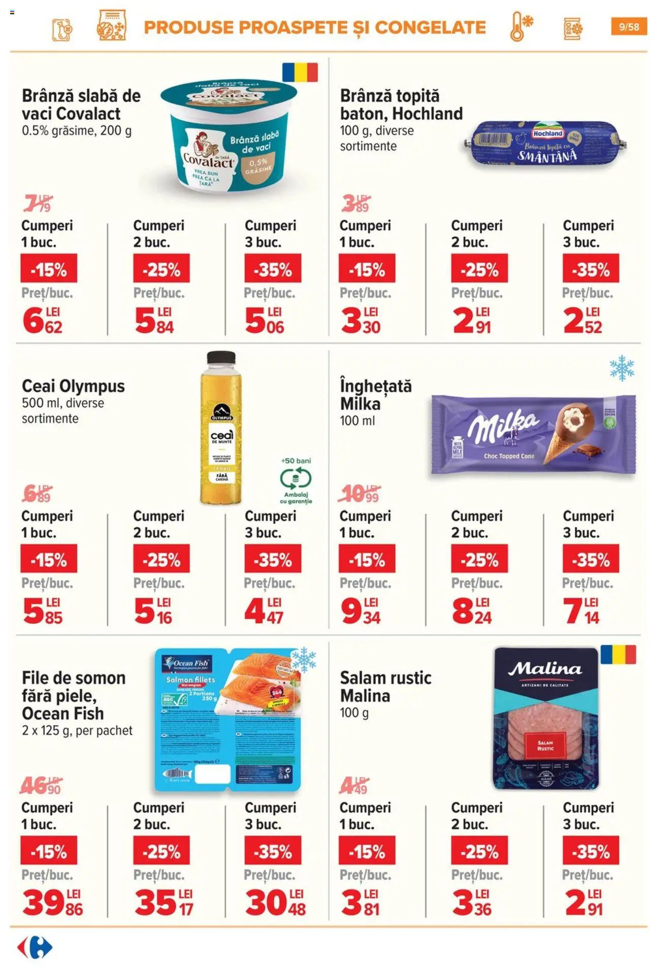 Catalog Carrefour – valabil de la 06.08.2025 | Pagină: 10 | Produse: Pară, Brânză, Smântână, Înghețată