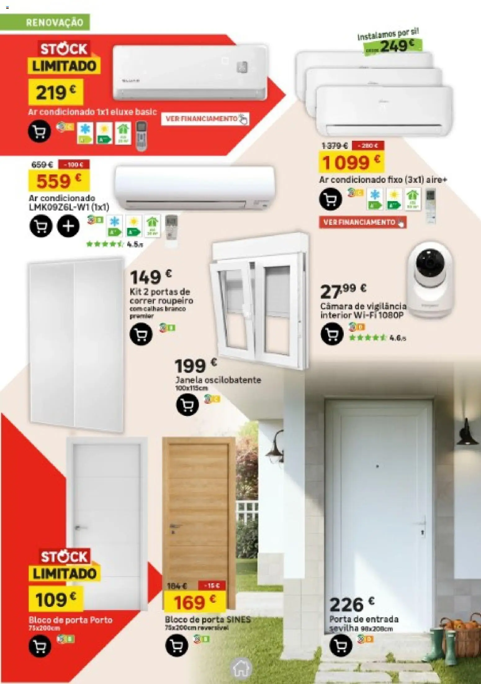 Leroy Merlin Catálogo │ válido de 26.03.2026 | Página: 17 | Produtos: Porta, Ar condicionado, Roupeiro, Portas