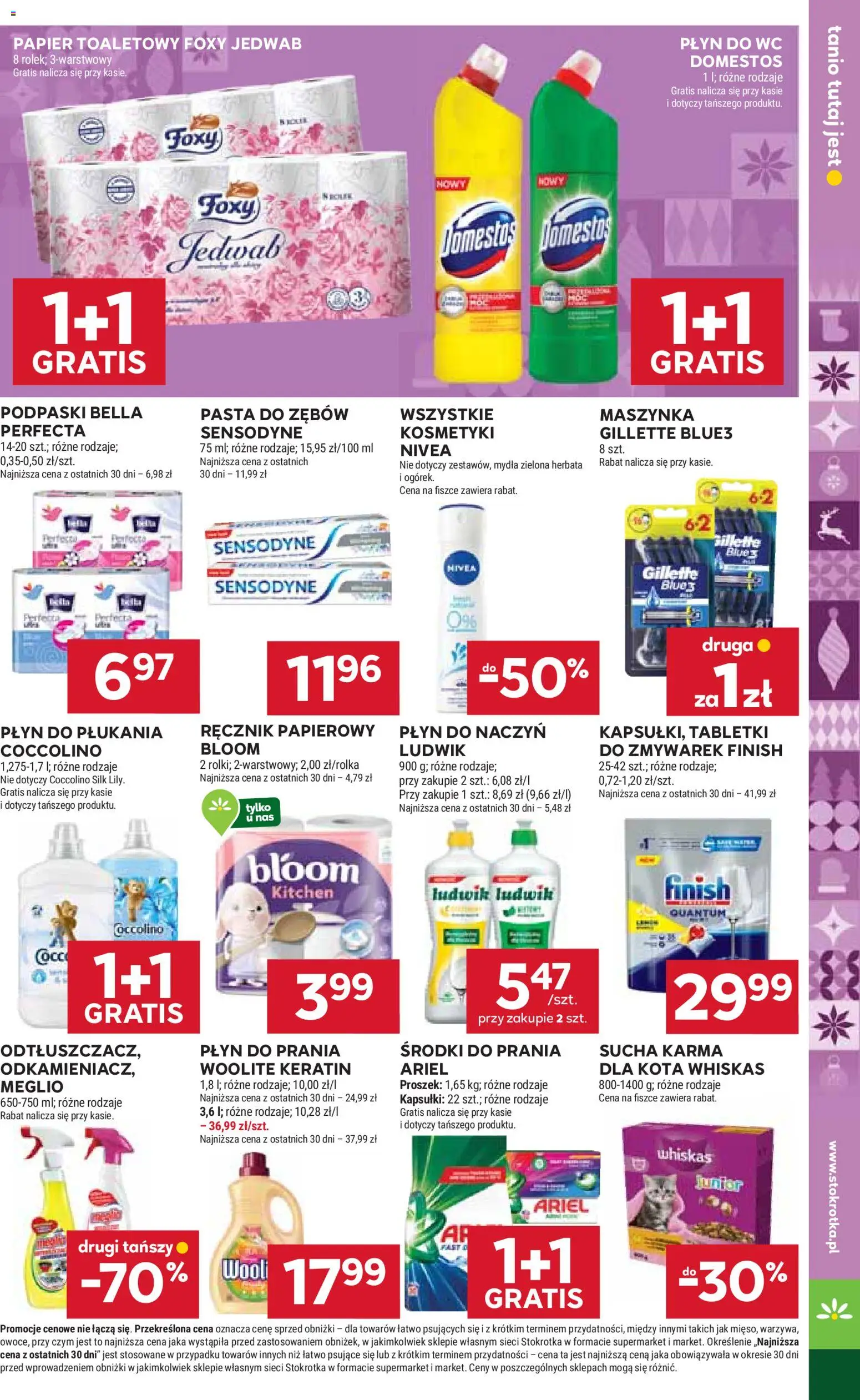 Stokrotka Gazetka - Market od 11.12.2025 | Strona: 29 | Produkty: Podpaski, Ariel, Domestos, Ręcznik papierowy