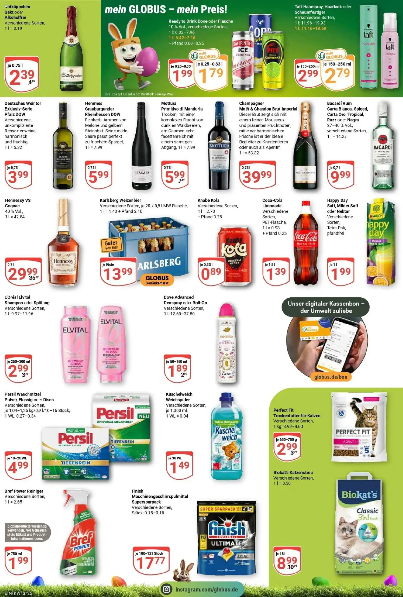 Globus prospekt Homburg-Einöd	 – gültig ab 23.03.2026 | Seite: 6 | Produkte: Bacardi, Coca cola, Cola, Rotkäppchen