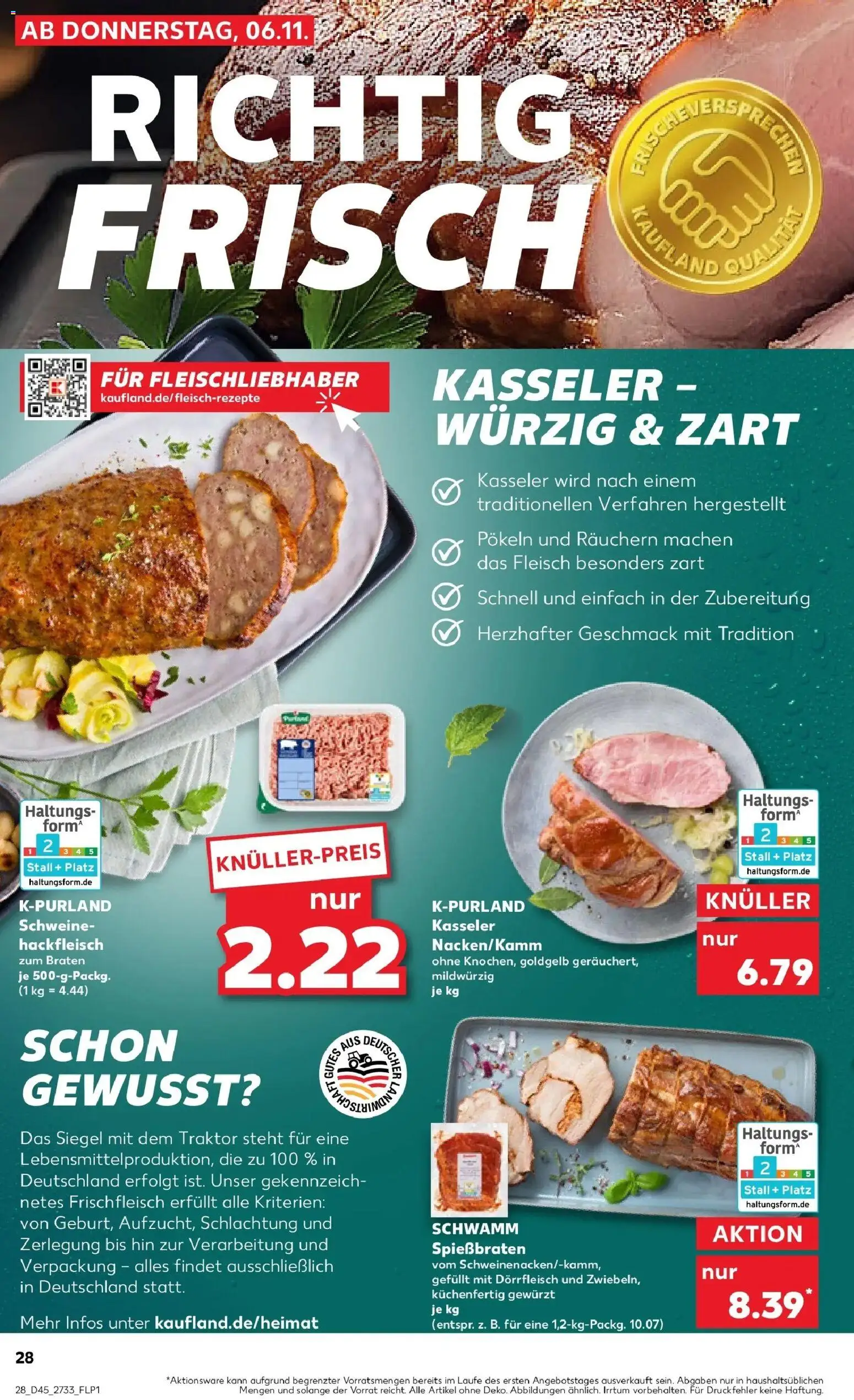 Kaufland prospekt Eilenburg	 – gültig ab 10.11.2025 | Seite: 28 | Produkte: Fleisch, Hackfleisch