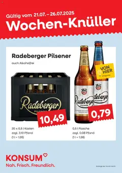 KONSUM Leipzig Prospekt gültig ab dem 21.07.2025