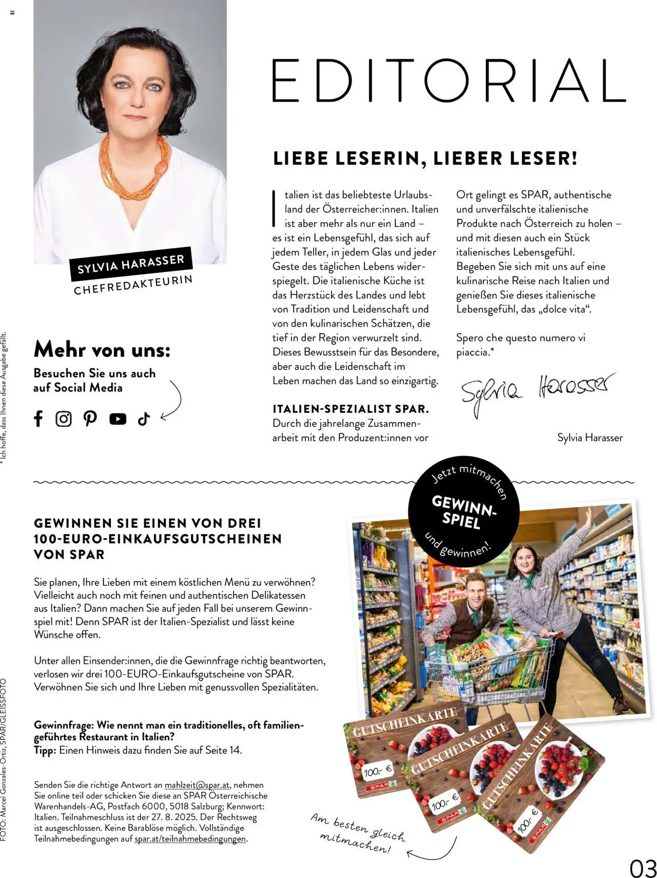 Spar Mahlzeit! Magazin gültig ab 01.07.2025 | Seite: 3 | Produkte: Spiel