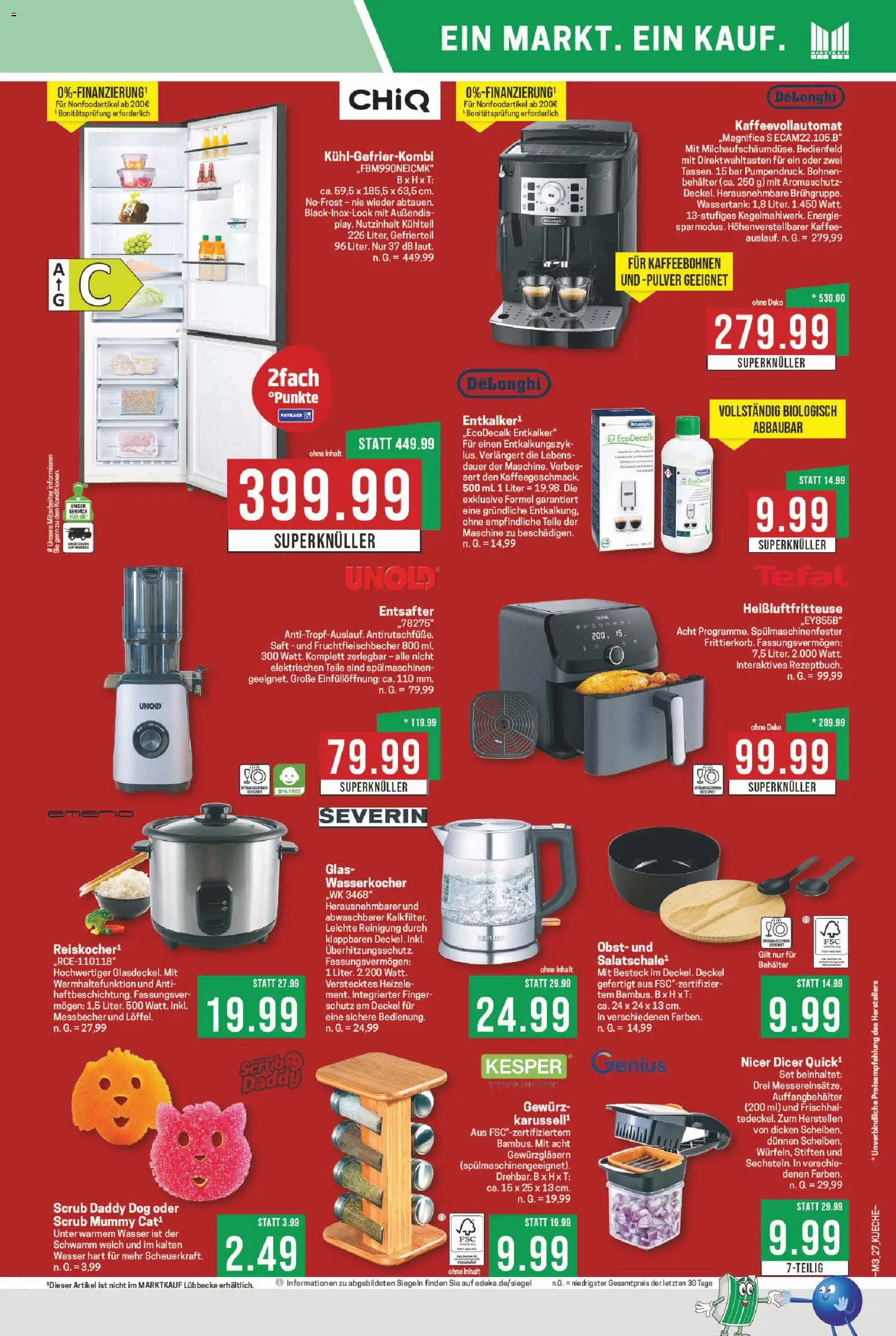 Marktkauf Prospekt 	 – gültig ab 12.01.2026 | Seite: 27 | Produkte: De Longhi, Wasserkocher, Entsafter, Kaffeevollautomat