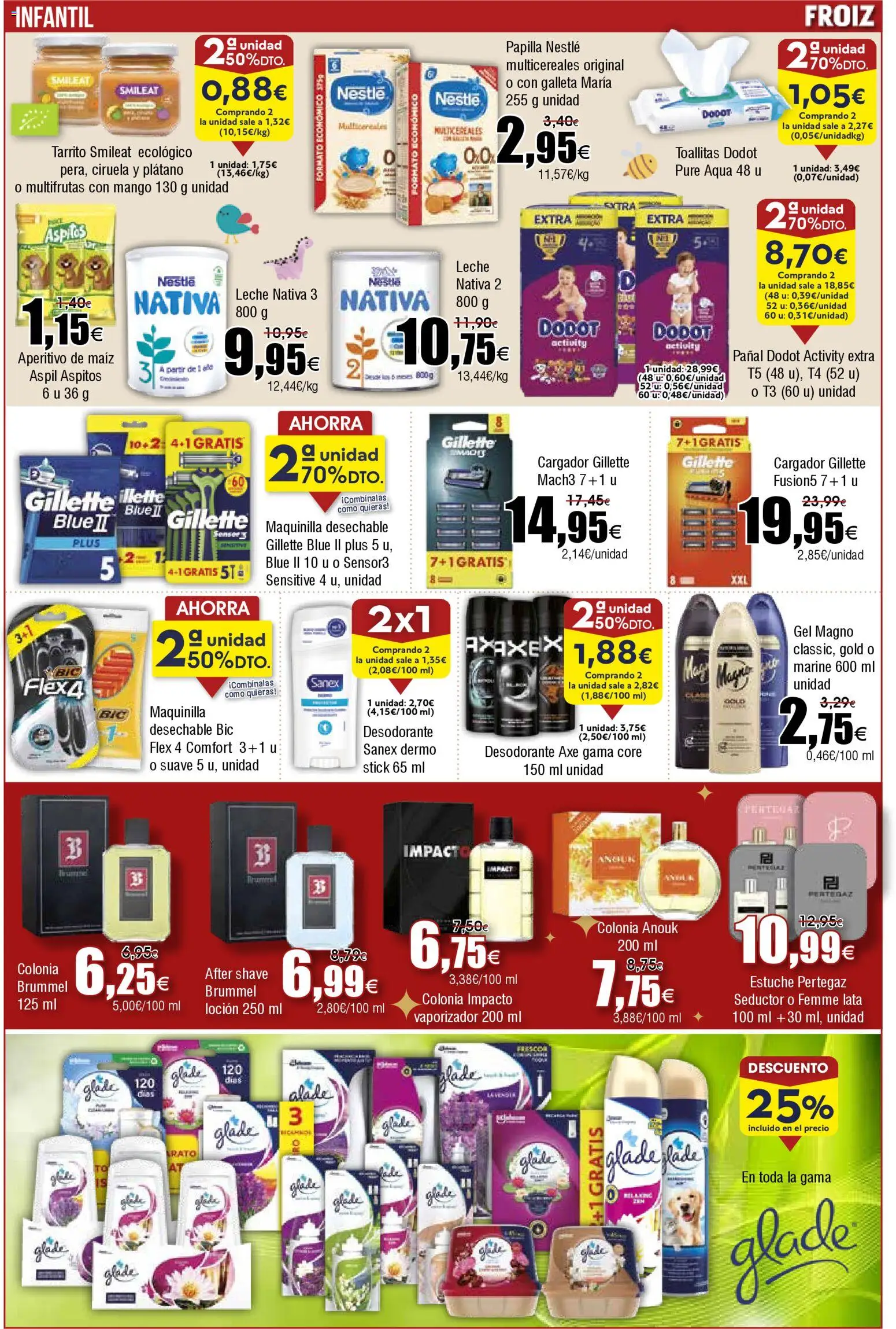 Froiz folleto │ válido desde el 12.11.2025 | Página: 19 | Productos: Colonia, Desodorante, Leche, Ρούτερ