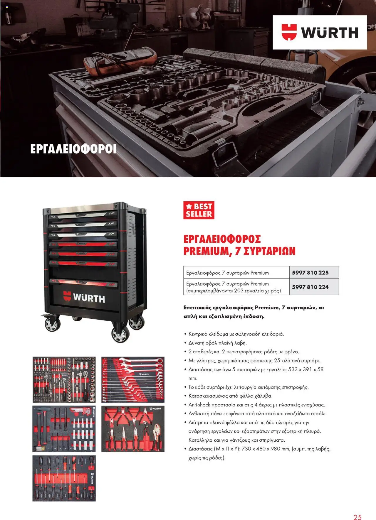 WURTH - Garage Equipment – σε ισχύ από 01.10.2025 | Σελίδα: 25