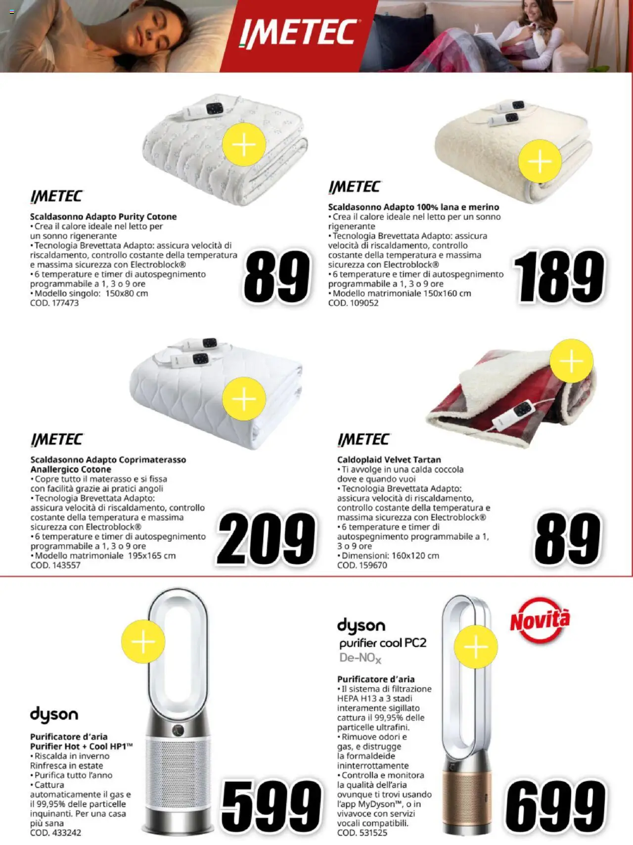 Volantino Media World del 13.10.2025 | Pagina: 28 | Prodotti: Purificatore d'aria, Letto, Materasso, Coprimaterasso