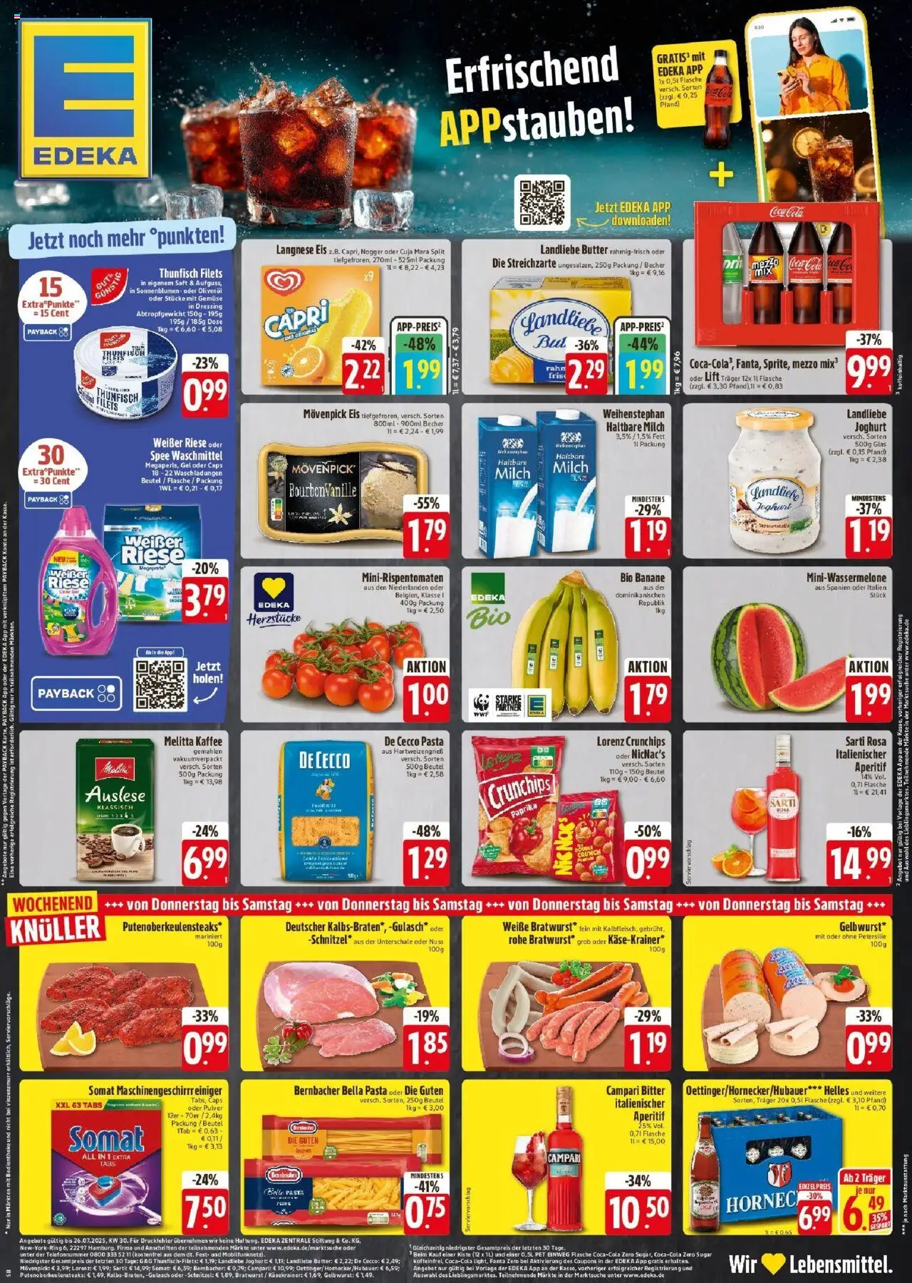 Edeka prospekt Rötz	 - gültig ab dem 23.07.2025 | Seite: 1 | Produkte: Melitta, Kaffee, Olivenol, Pasta