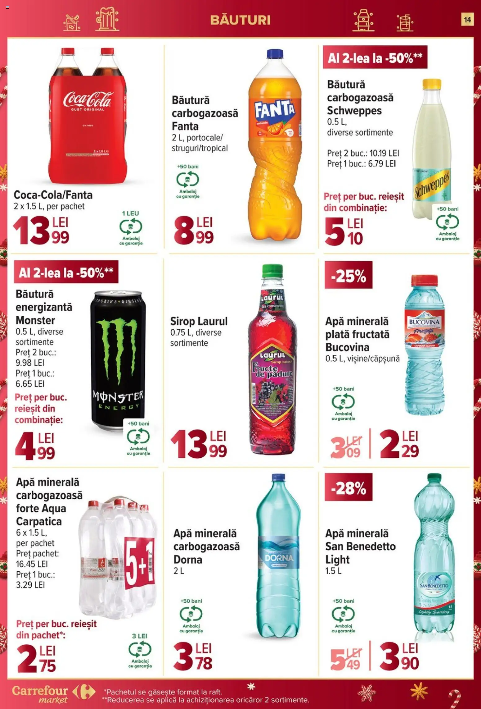 Noul catalog Carrefour – valabil de la 10.12.2025 | Pagină: 14 | Produse: Băutură energizantă, Portocale, Sirop, Fructe