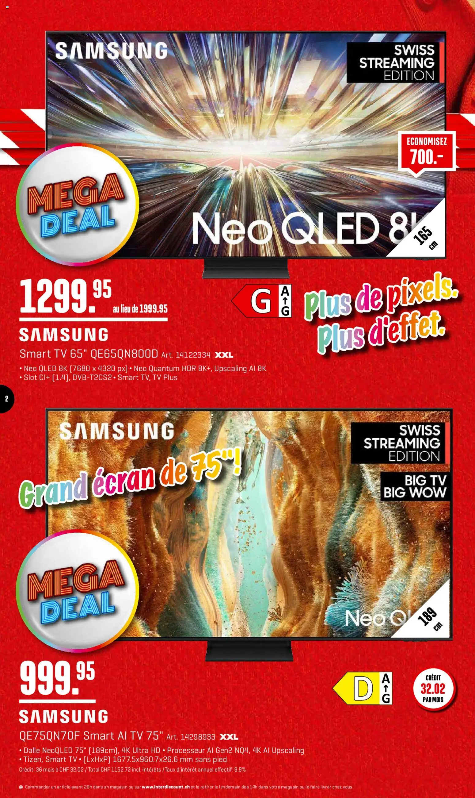 Interdiscount Aktionen FR – gültig ab 26.01.2026 | Seite: 2 | Produkte: TV, Samsung