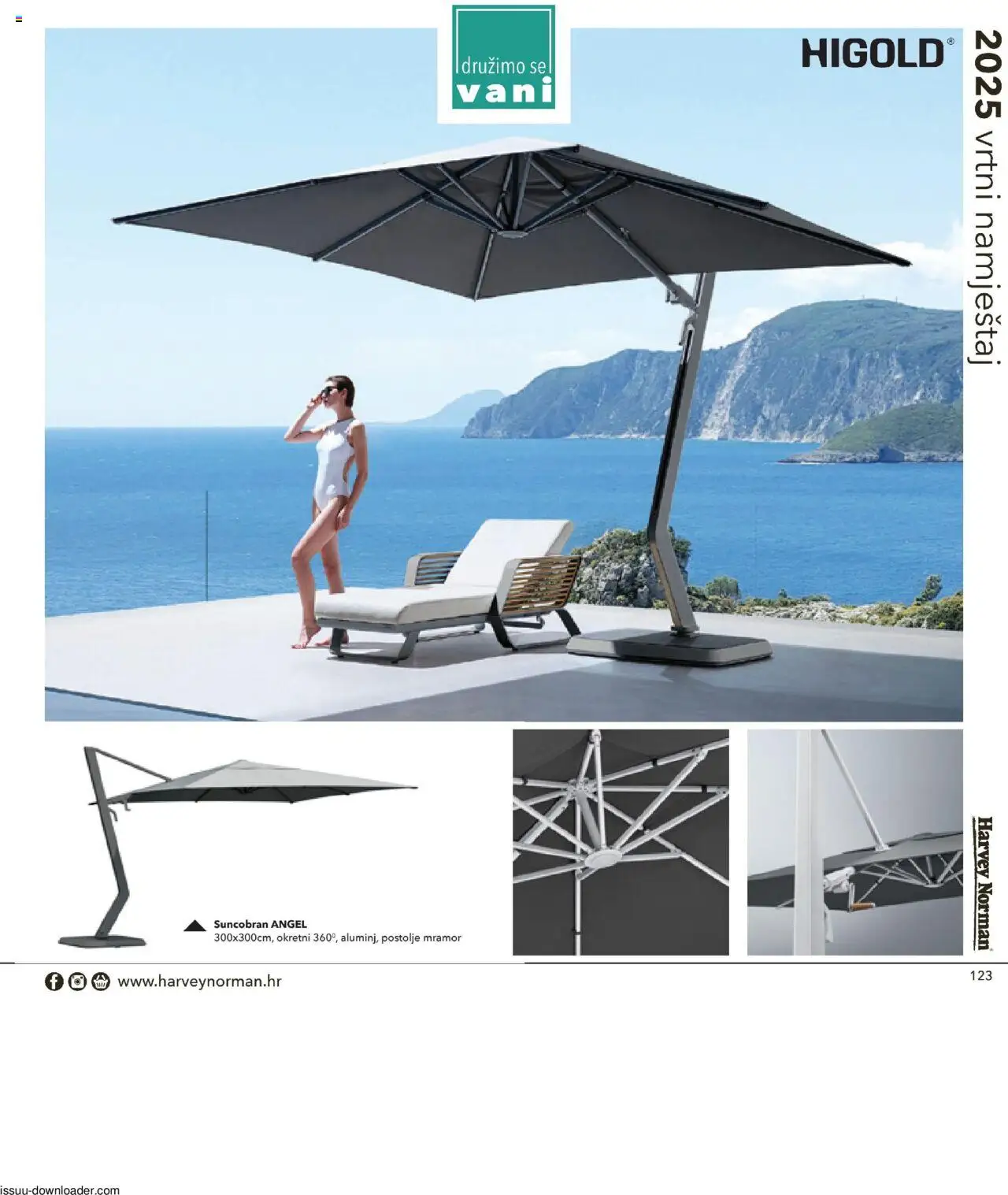 Harvey Norman katalog | vrijedi od 19.03.2025 | Stranica: 123 | Proizvodi: Vrtni namještaj, Suncobran