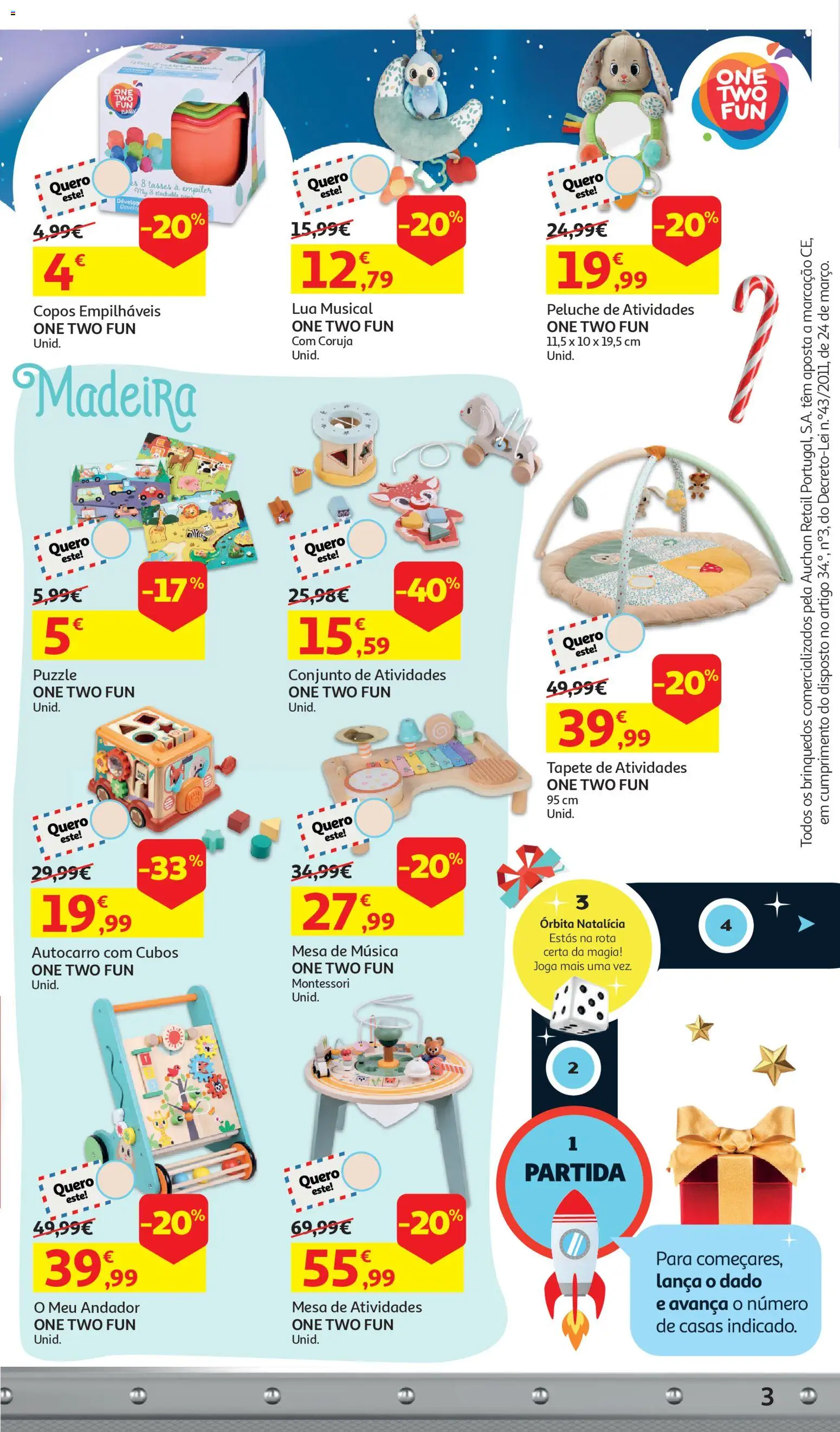 Auchan - A grande fábrica de Natal │ válido de 05.11.2025 | Página: 3 | Produtos: Copos, Mesa, Tapete