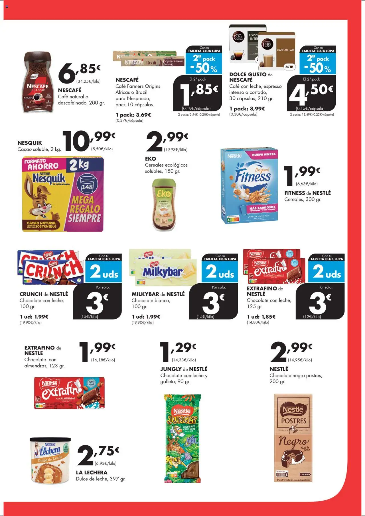 Lupa Supermercados folleto │ válido desde el 22.05.2025 | Página: 11 | Productos: Café, Chocolate, Cereales, Chocolate con leche
