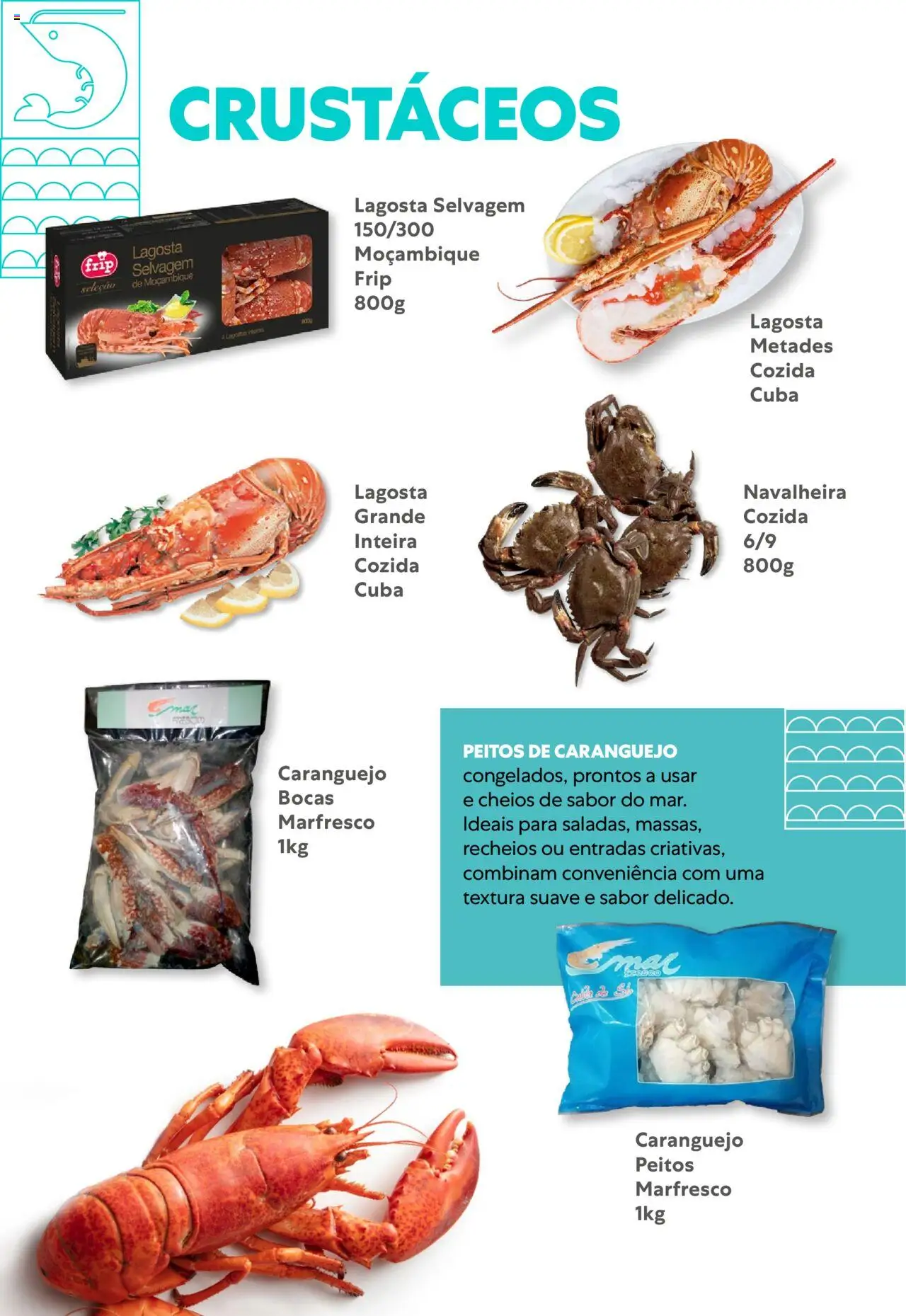 Recheio - Congelados do Mar e da Terra │ válido de 14.07.2025 | Página: 11 | Produtos: Lagosta, Caranguejo