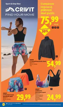 Ofertele Lidl valabile de la 30.03.2026 | Pagină: 18 | Produse: Jachetă, Bustieră, Pantaloni, Pantaloni scurți