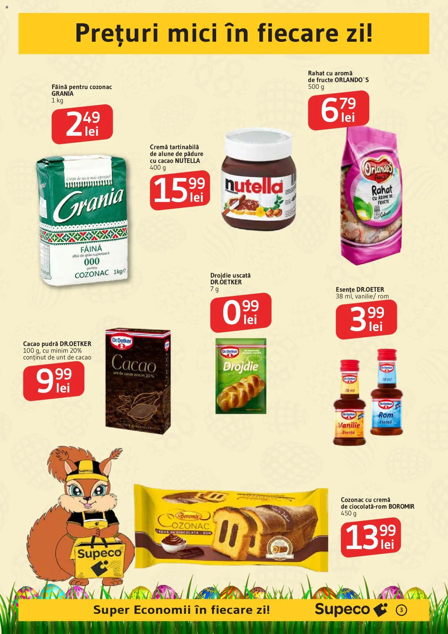 Noul catalog Supeco – valabil de la 02.04.2026 | Pagină: 3 | Produse: Pudră, Unt, Cremă, Făină