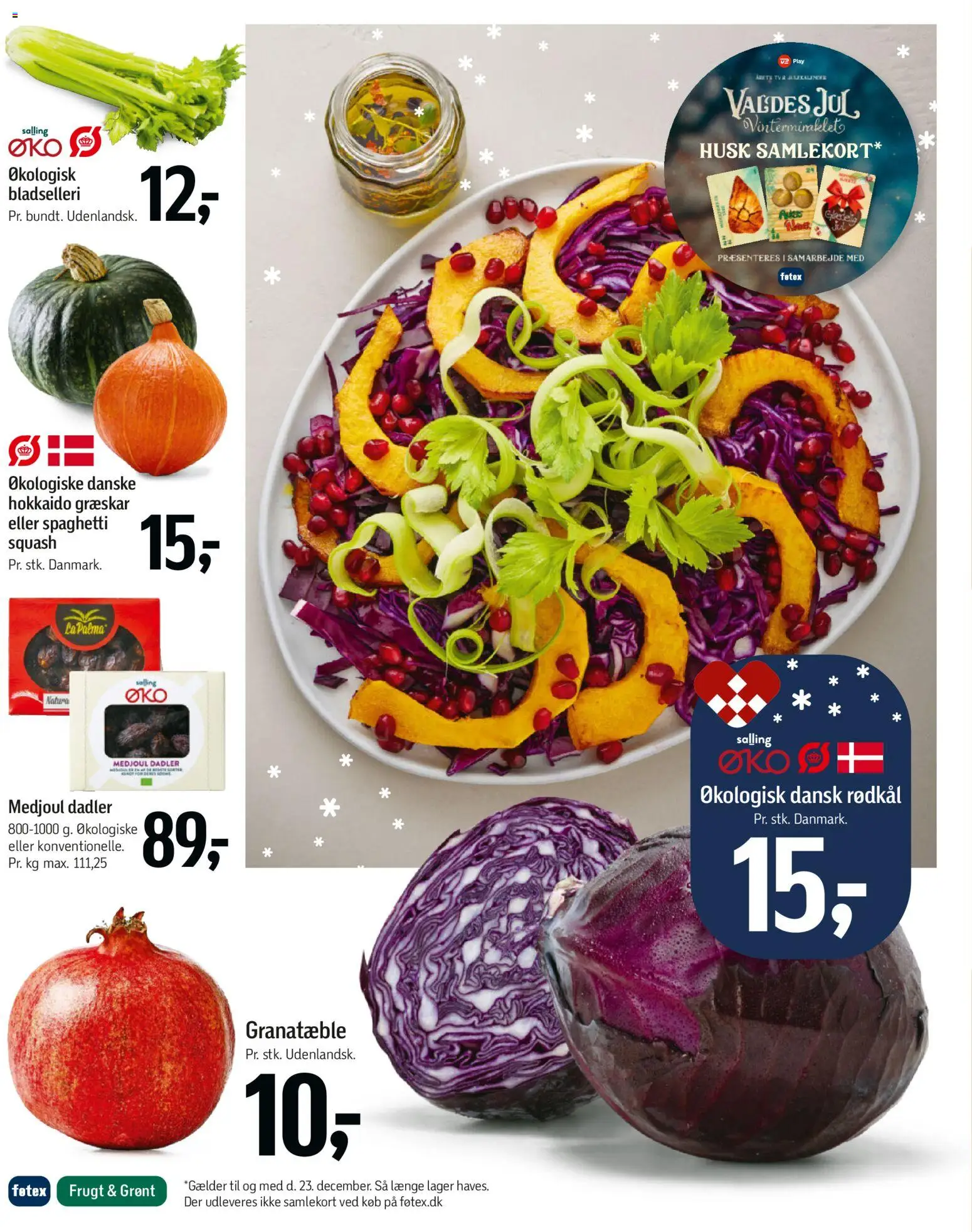 Føtex tilbudsavis – gyldig fra 12.12.2025 | Side: 16 | Produkter: Græskar, Rødkål, Bladselleri, Dadler