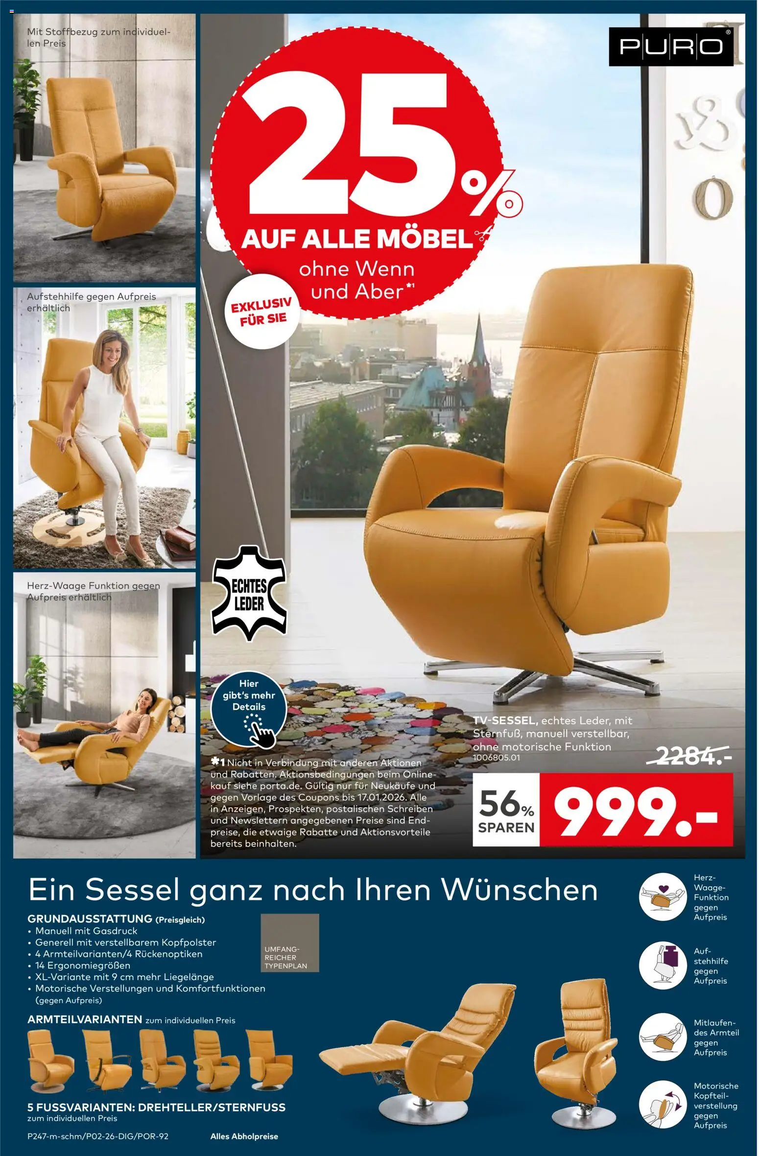 Porta! Prospekt 	 – gültig ab 05.01.2026 | Seite: 8 | Produkte: Sessel, Kopfpolster