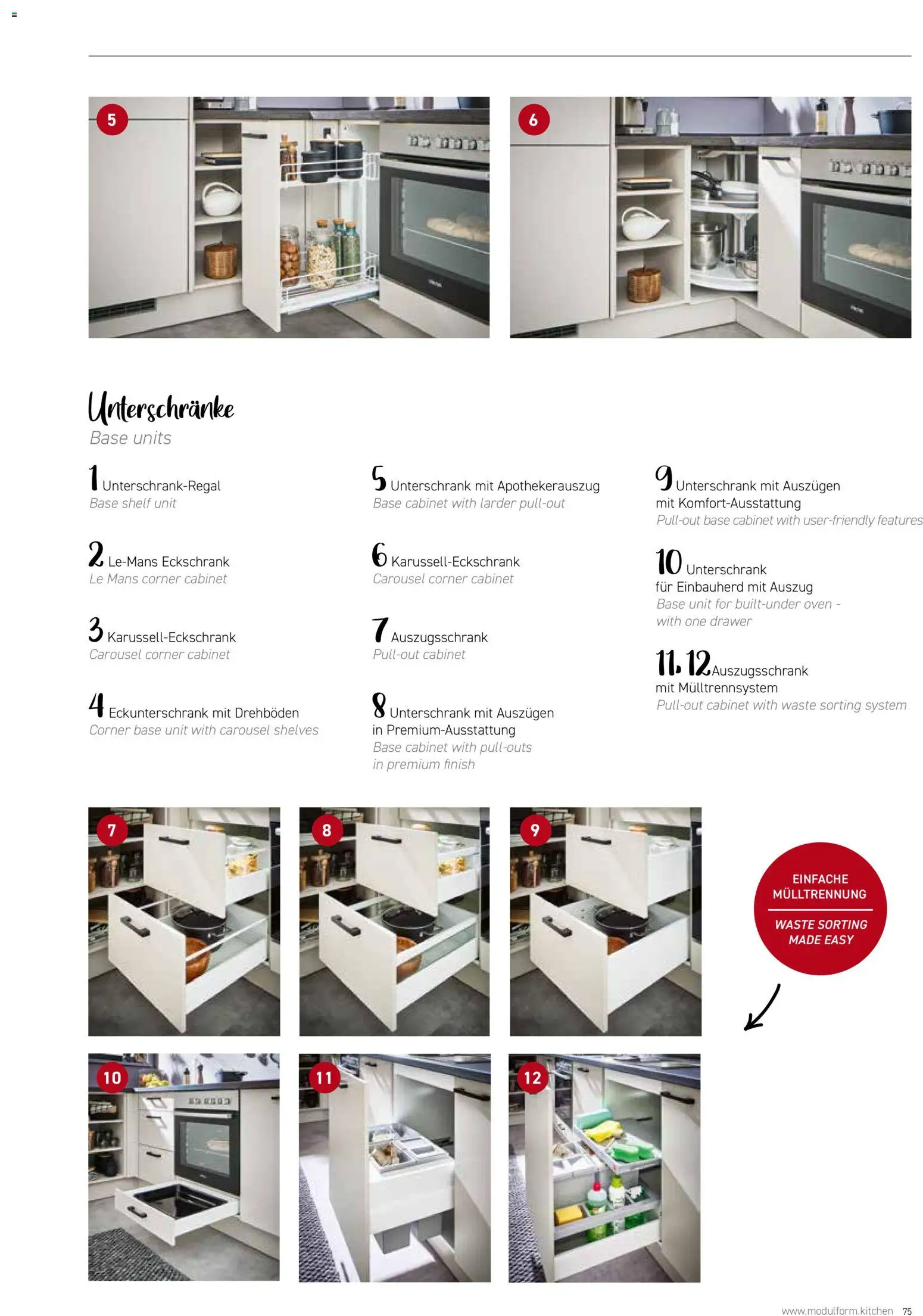 Ostermann Modulform Küchenprospekt 2026 – gültig ab 01.01.2026 | Seite: 75 | Produkte: Finish, Unterschrank