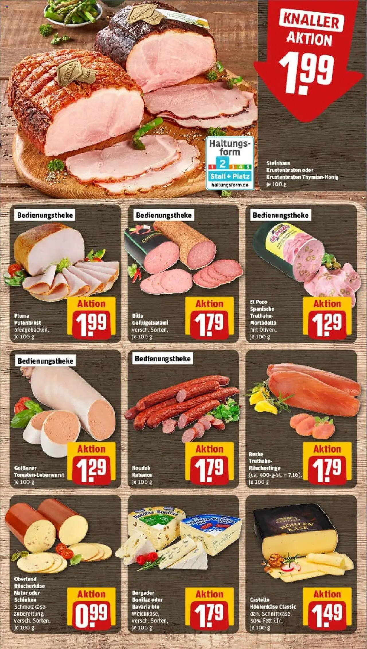 Rewe prospekt Halle (Saale)	 - gültig ab dem 13.07.2025 | Seite: 9 | Produkte: Käse, Krustenbraten, Salami, Schinken