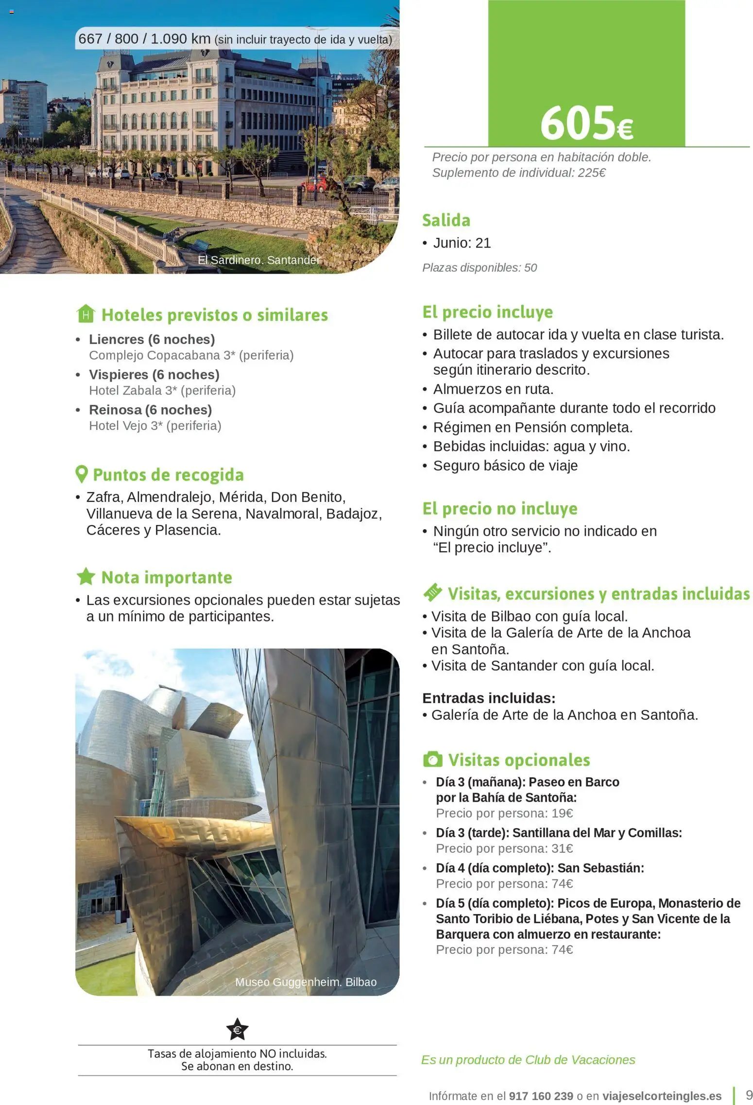 Viajes El Corte Inglés Junta de Extremadura │ válido desde el 01.03.2026 | Página: 9 | Productos: Anchoa