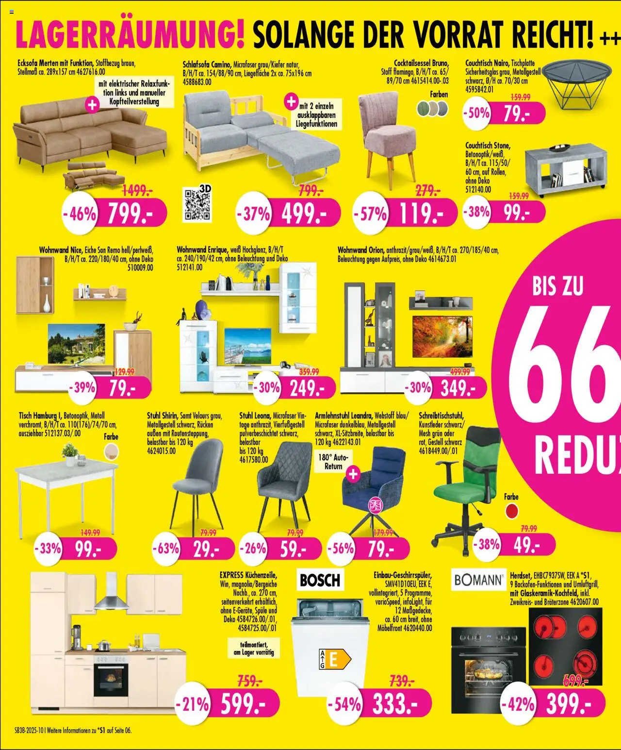 SB Möbel Boss Prospekt Görlitz	 – gültig ab 13.09.2025 | Seite: 10 | Produkte: Bosch, Schlafsofa, Couchtisch, Tisch