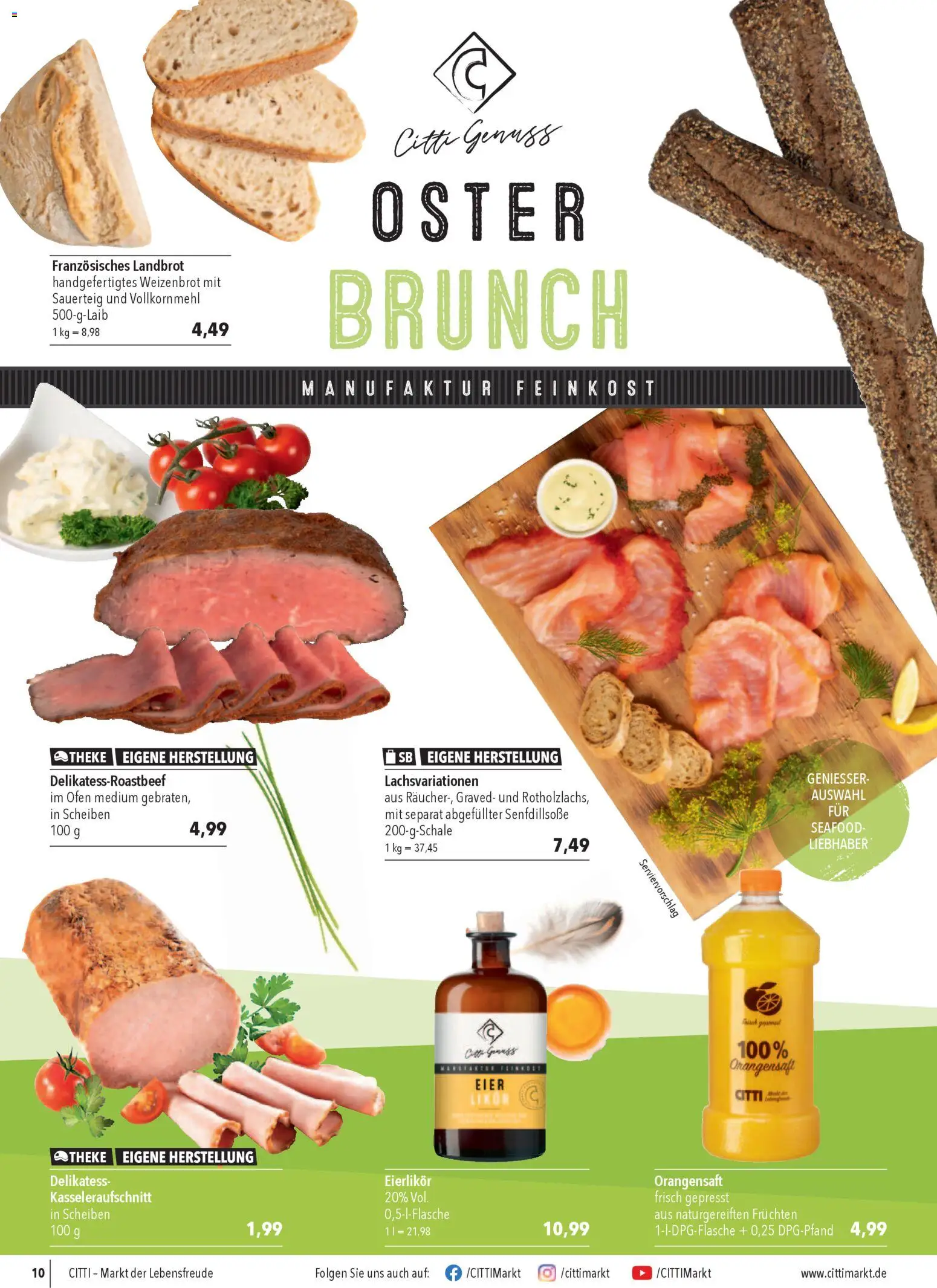 CITTI Markt Prospekt 	 – gültig ab 01.04.2026 | Seite: 10 | Produkte: Ofen, Eier, Theke, Likör