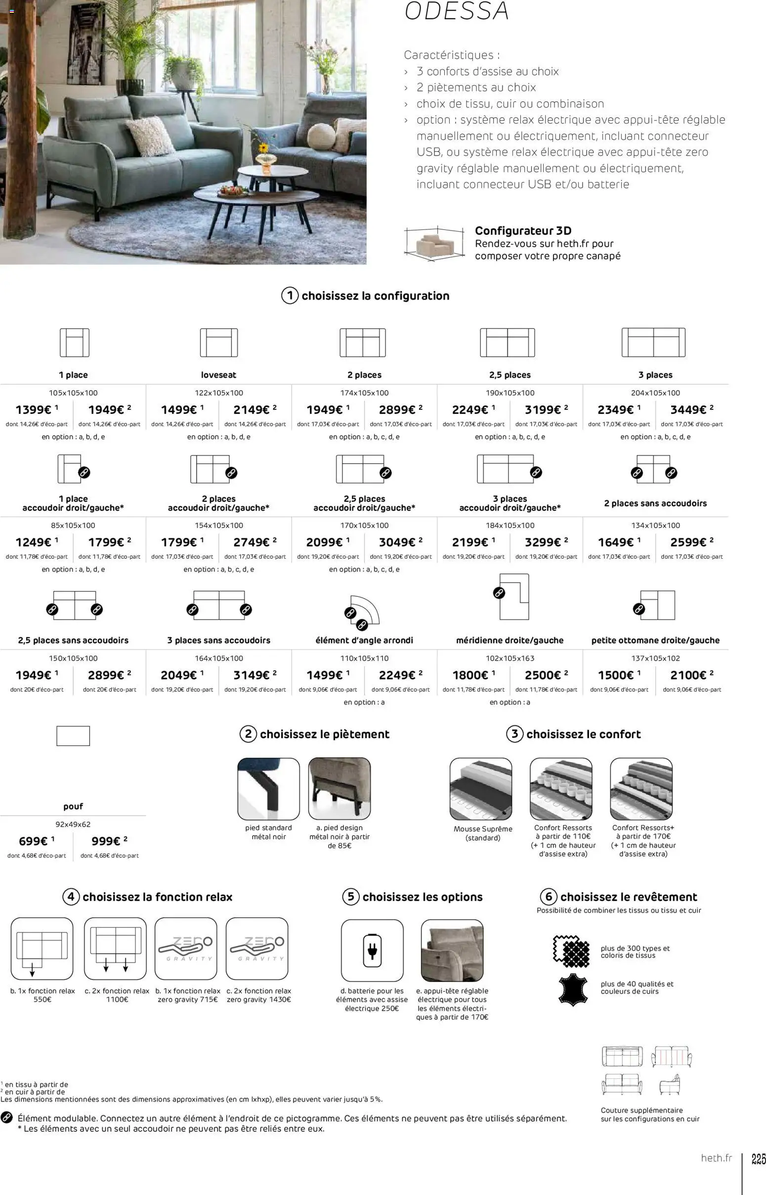 {H1} | Page: 225 | Produits: Connecteur, USB, Canapé, Combinaison