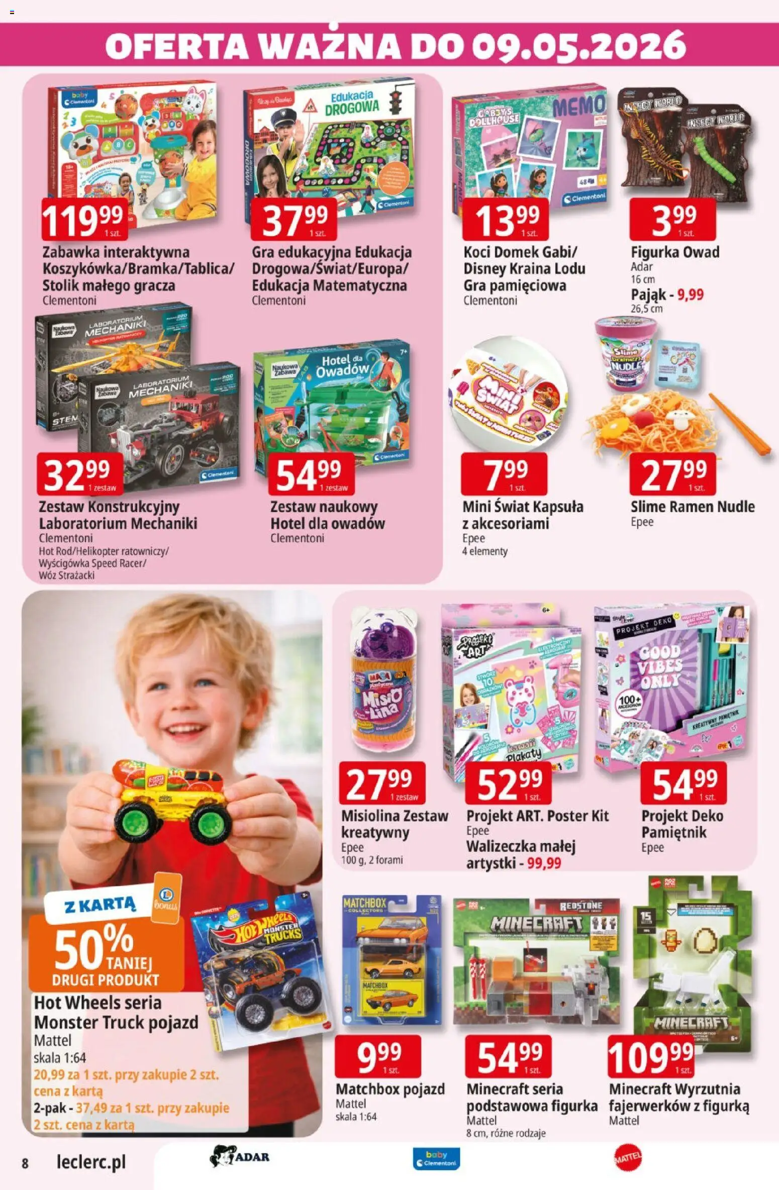 E.Leclerc gazetka od 21.04.2026 | Strona: 8 | Produkty: Karta, Gra, Wyrzutnia