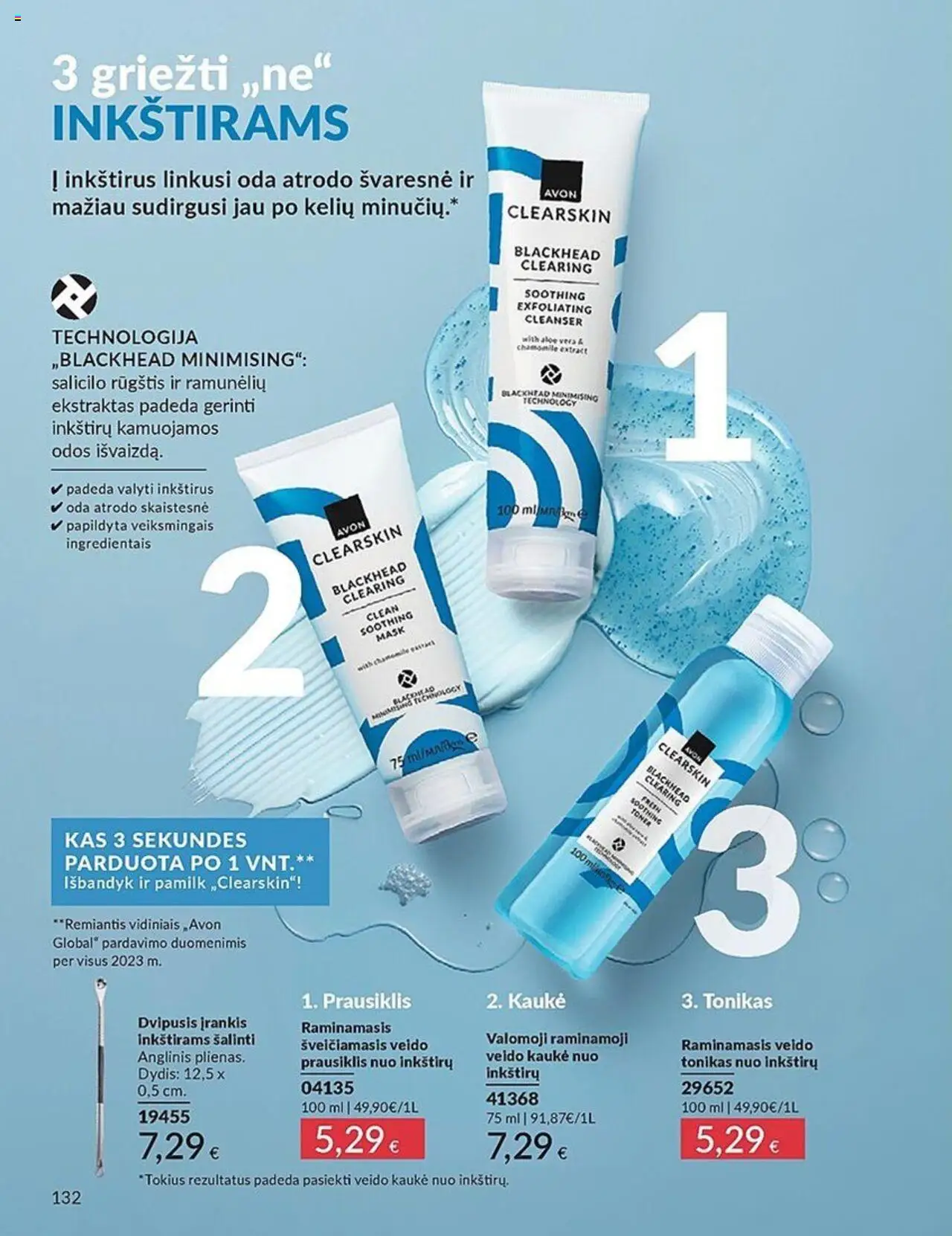 AVON leidinys│galioja nuo 01.07.2025 | Puslapis: 132 | Prekių: Tonikas, Kaukė, Veido kaukė, Prausiklis