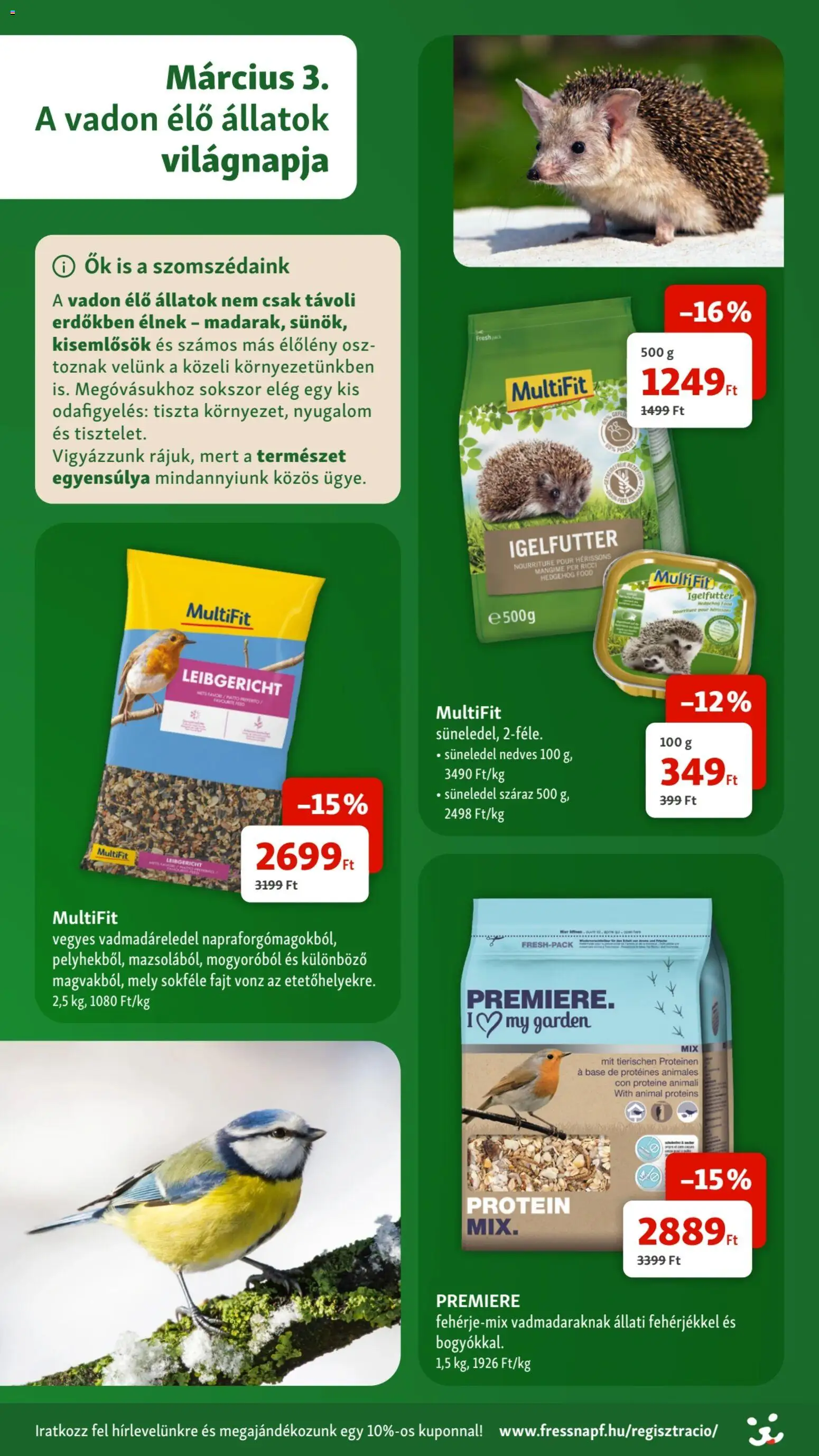 Fressnapf akciós ujság - amely érvényes a következő dátumtól: 05.03.2026 | Oldal: 16 | Termékek: Protein