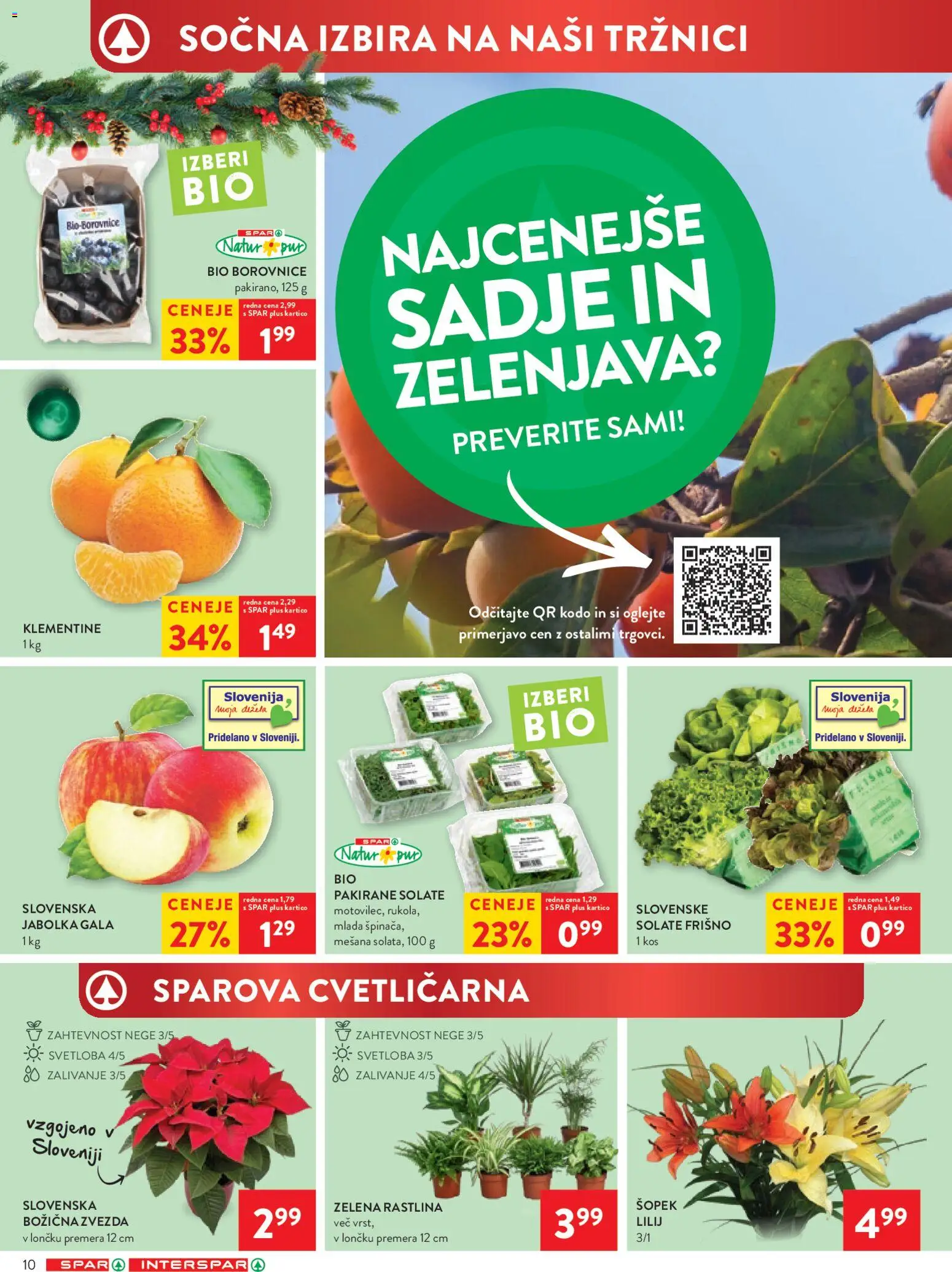 Novi Spar katalog ponudbe – veljaven od 19.11.2025 | Stran: 10 | Izdelki: Šopek, Jabolka, Zelenjava, Zelena