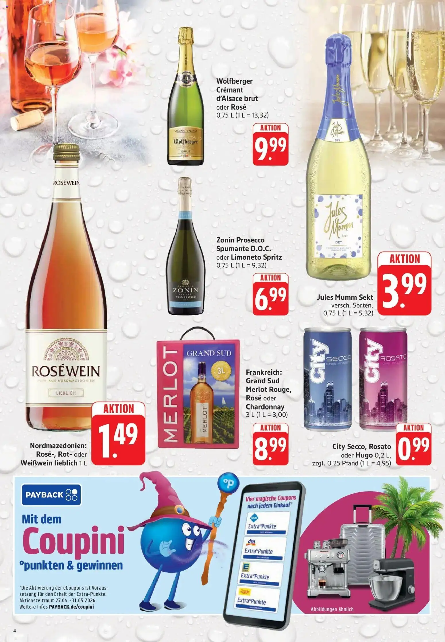 Trinkgut Prospekt Offenbach	 – gültig ab 27.04.2026 | Seite: 4 | Produkte: Rosewein, Sekt, Wein, Hugo