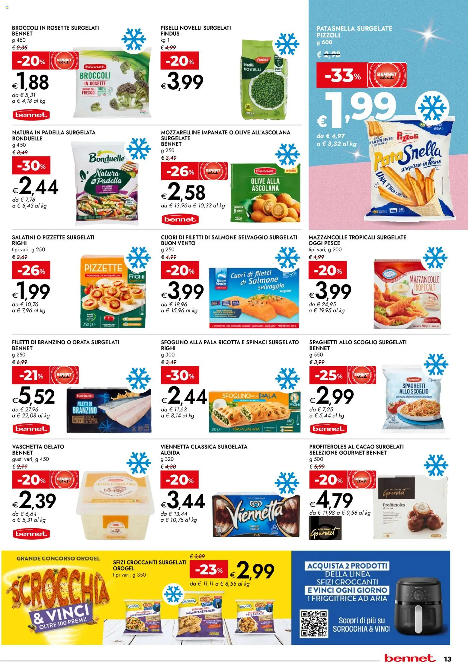 Volantino bennet del 11.12.2025 | Pagina: 13 | Prodotti: Friggitrice ad aria, Pesce, Melanzane, Friggitrice
