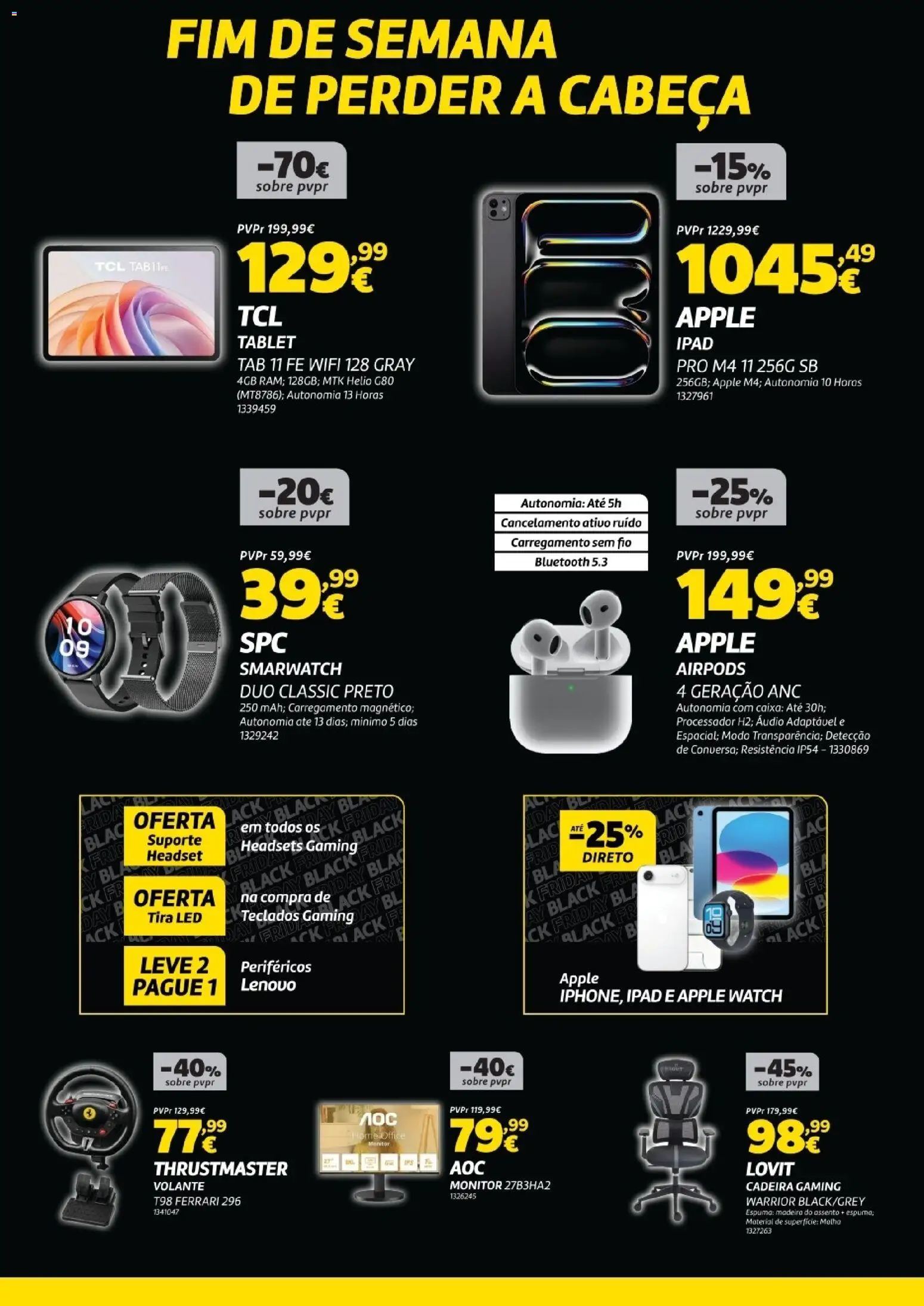 Radio Popular - Black Friday  │ válido de 08.11.2025 | Página: 4 | Produtos: Monitor, Cadeira, Caixa, Tablet