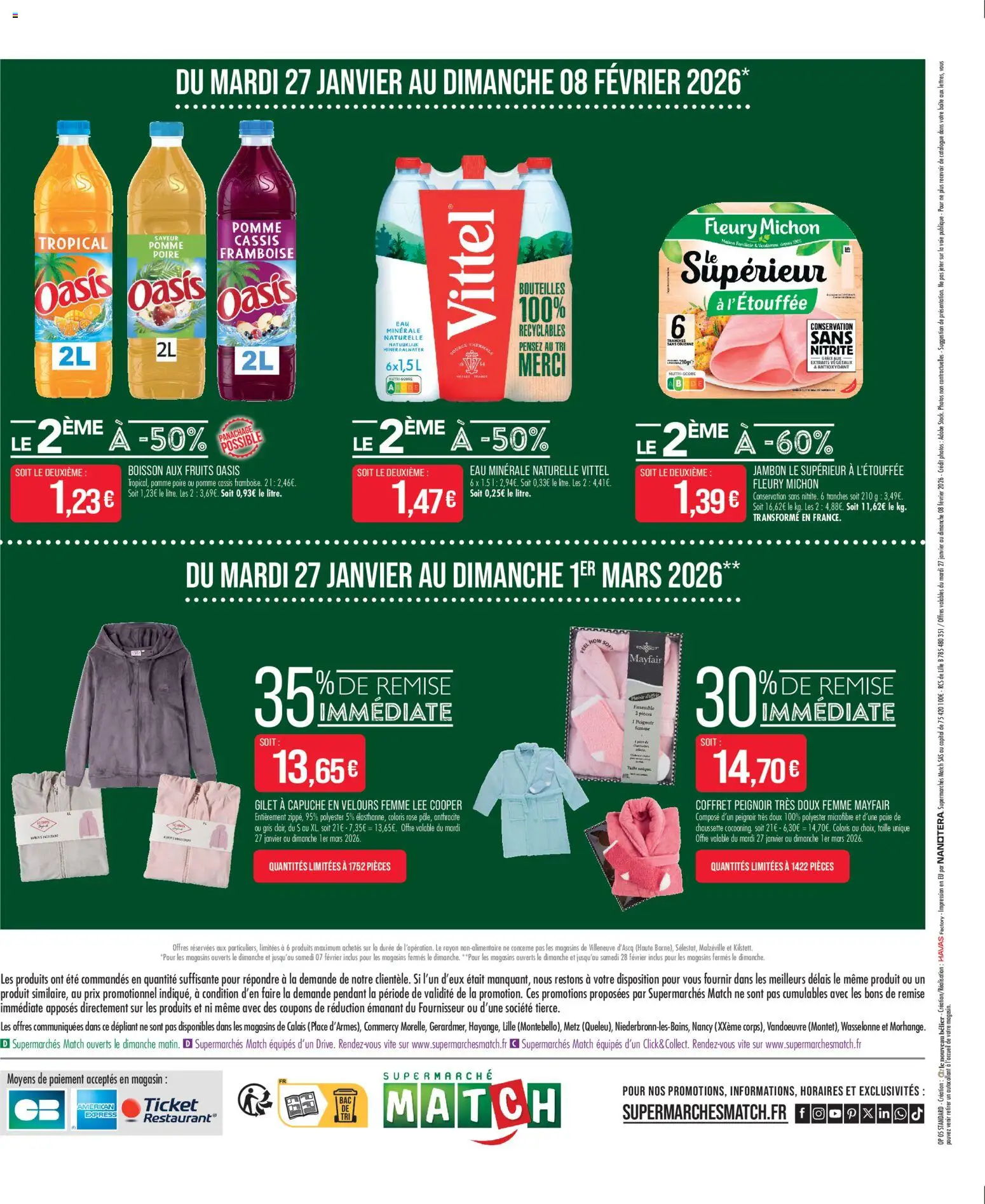 {H1} | Page: 16 | Produits: Eau minérale, Pomme, Eau minérale naturelle, Gilet