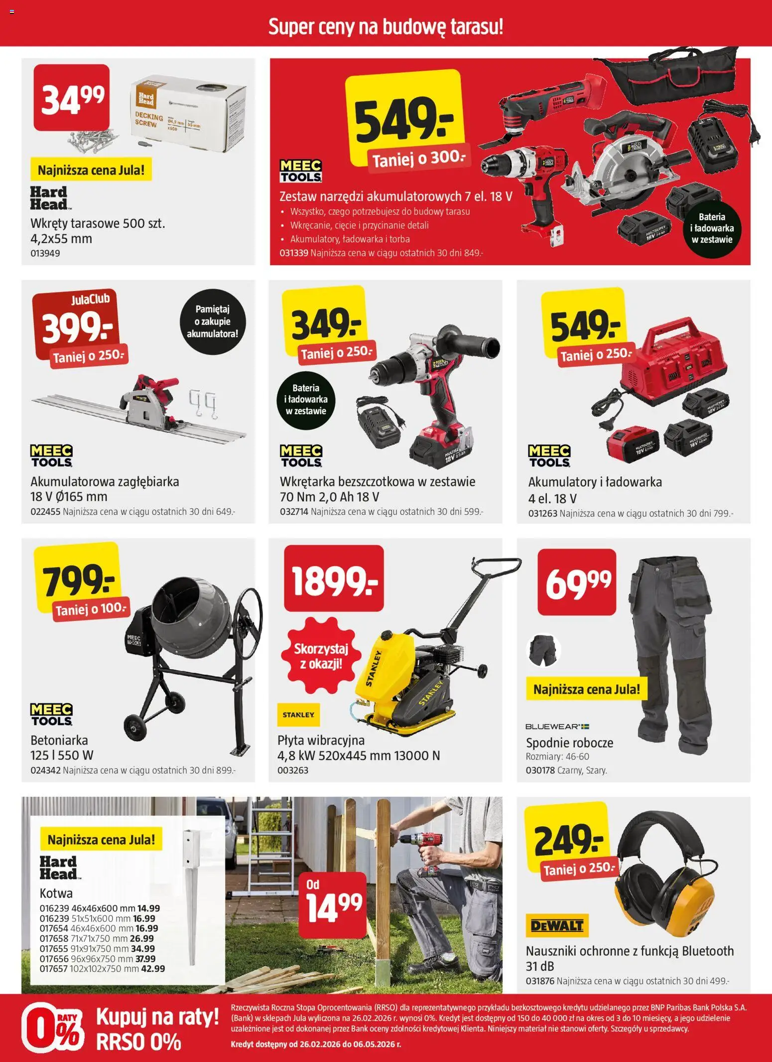 Jula gazetka od 23.04.2026 | Strona: 3 | Produkty: Spodnie, Ładowarka, Zestaw narzędzi, Bateria