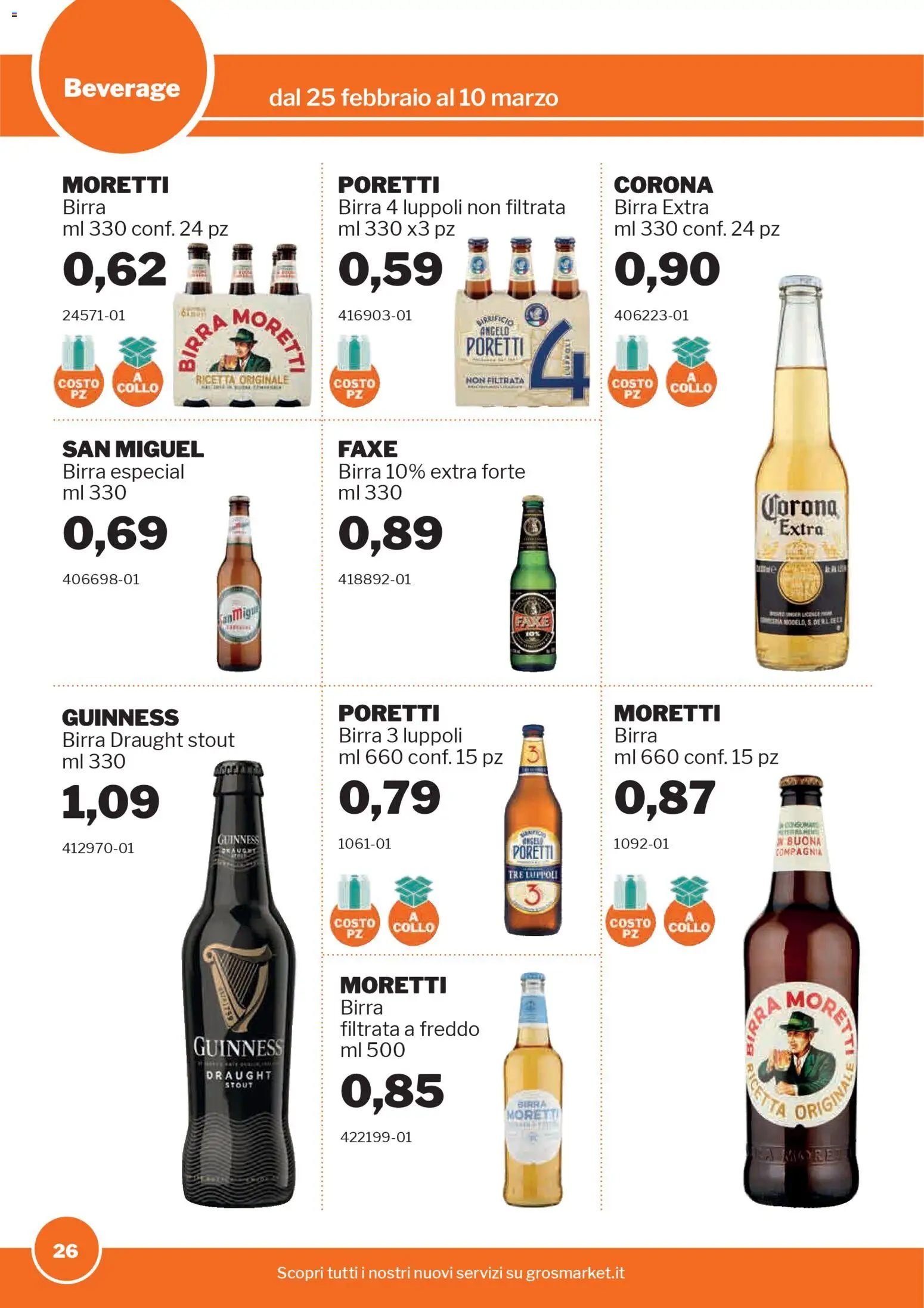 Volantino Sogegross del 25.02.2026 | Pagina: 25 | Prodotti: Birra