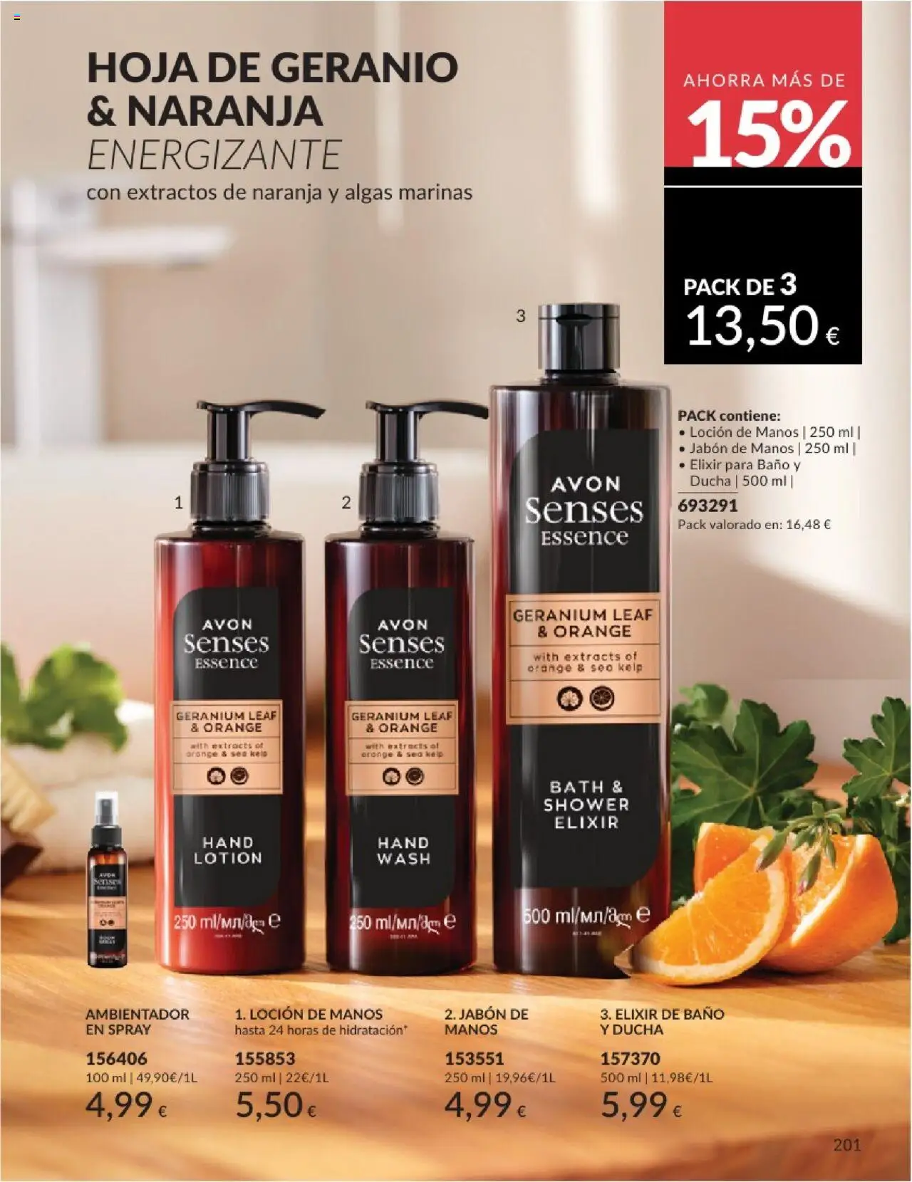 Catálogo AVON campaña 6 │ válido desde el 01.06.2025 | Página: 201 | Productos: Jabón, Body, Baño, Ducha