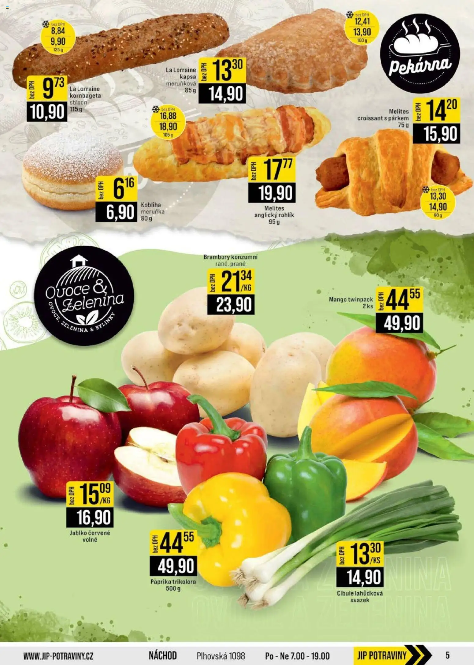 Jip leták - Cash & Carry od 22.04.2026 | Strana: 5 | Produkty: Kornbageta, Croissant, Potraviny, Cibule