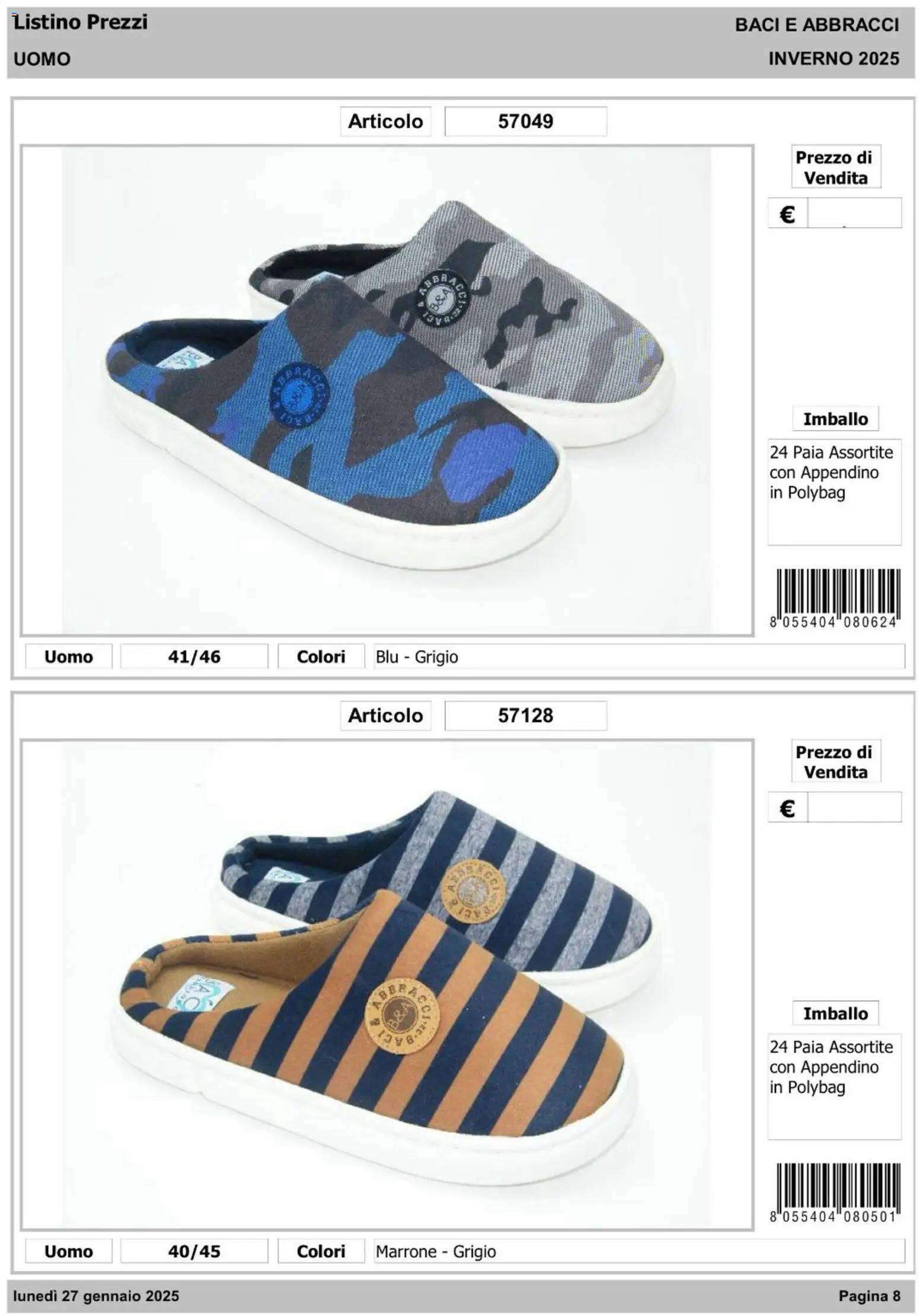 IFA Europe -  Baci & Abbracci – σε ισχύ από 14.01.2026 | Σελίδα: 9