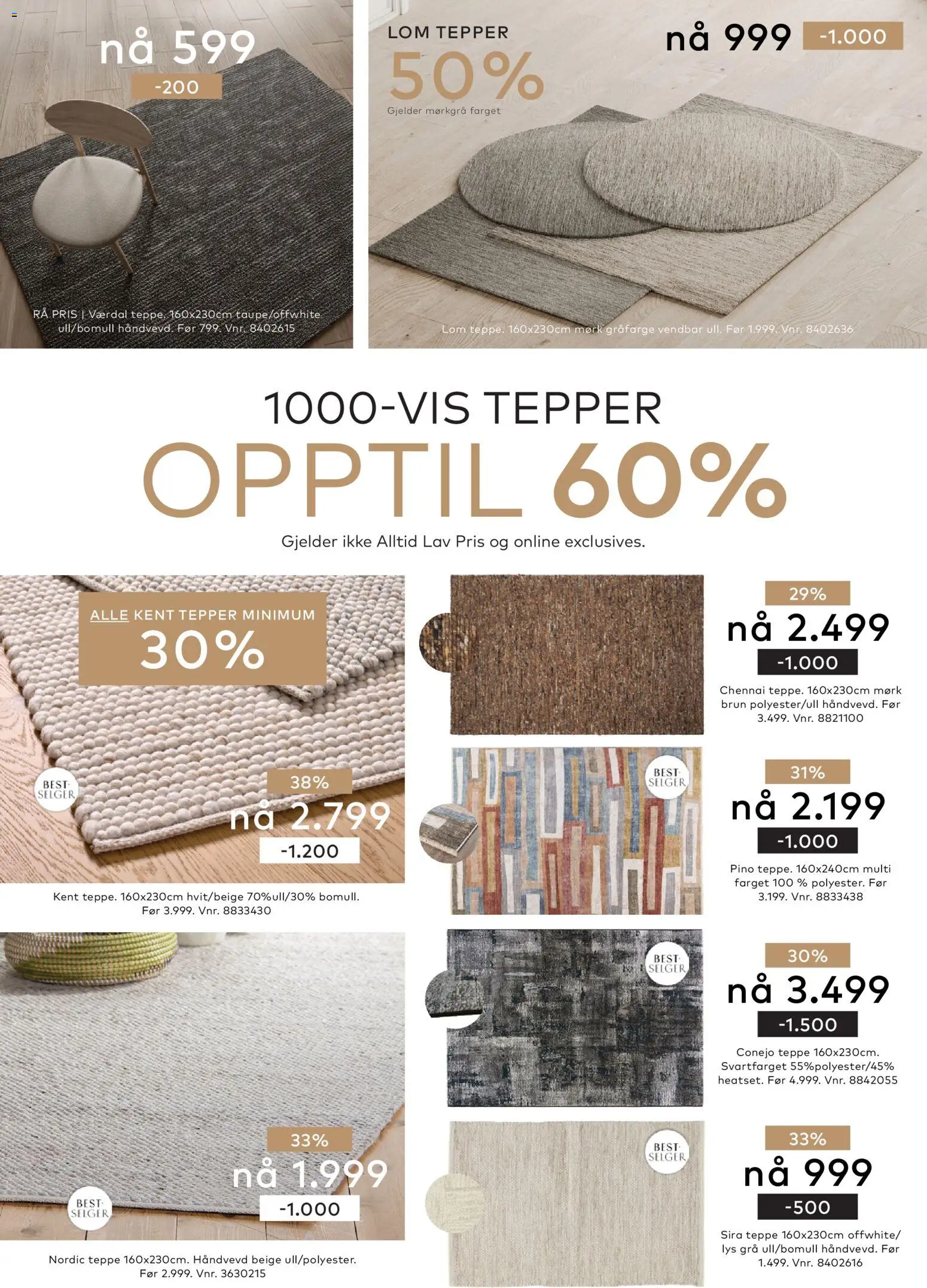 {H1} | Side: 24 | Produkter: Lys, Teppe