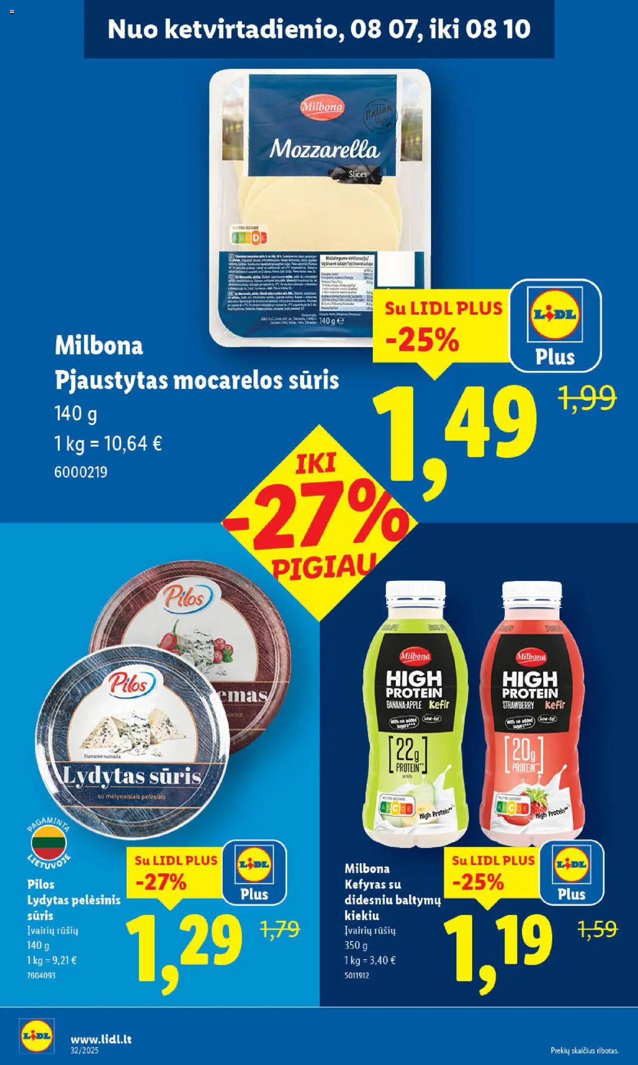 LIDL leidinys│galioja nuo 07.08.2025 | Puslapis: 14 | Prekių: Sūris, Lydytas sūris