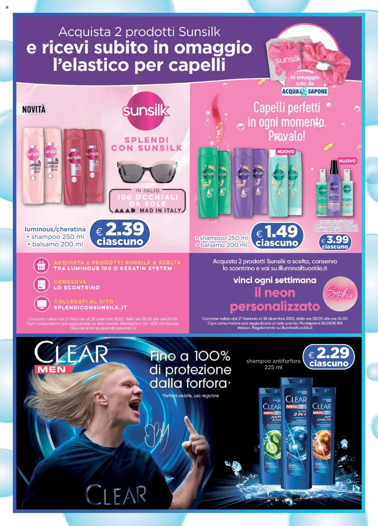 Volantino Acqua e Sapone del 10.08.2025 | Pagina: 12 | Prodotti: Shampoo, Balsamo, Occhiali