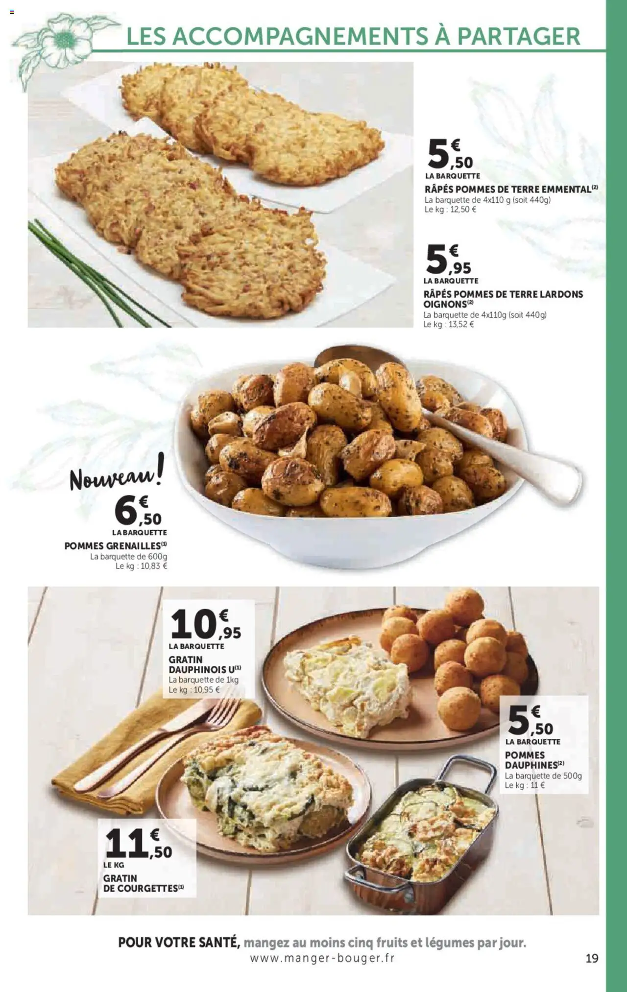  | Page: 19 | Produits: Lardons, Emmental, Pommes, Pommes de terre