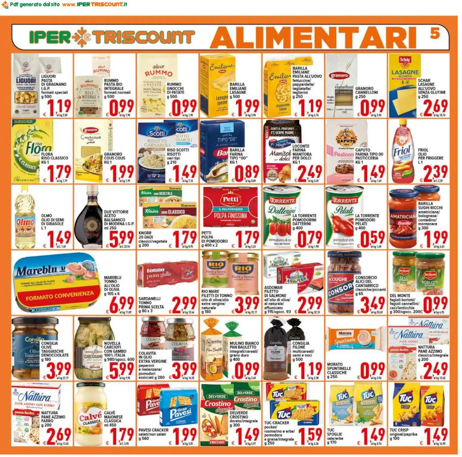 Volantino Ipertriscount del 27.03.2026 | Pagina: 5 | Prodotti: Riso, Tonno, Olio per friggere, Profumo