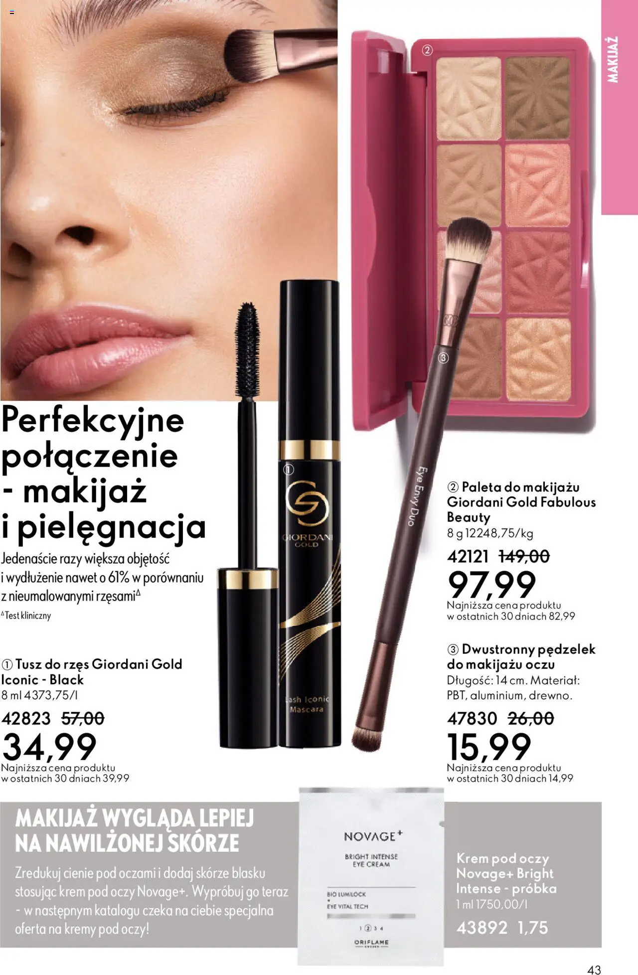 Oriflame Katalog 15 2025 od 22.10.2025 | Strona: 43 | Produkty: Makijaż, Tusz do rzęs, Krem