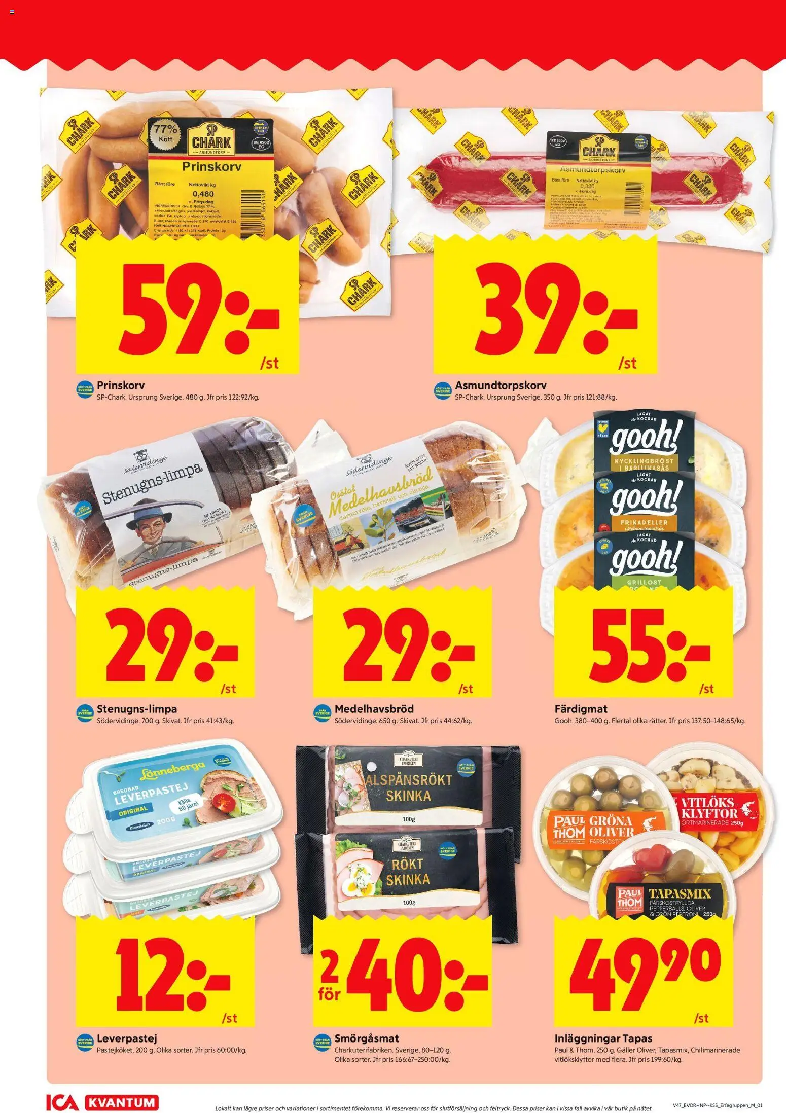 ICA Kvantum reklamblad aktuell från 17.11.2025 | Sida: 6 | Produkter: Oliver, Grillost, Leverpastej, Nötkött