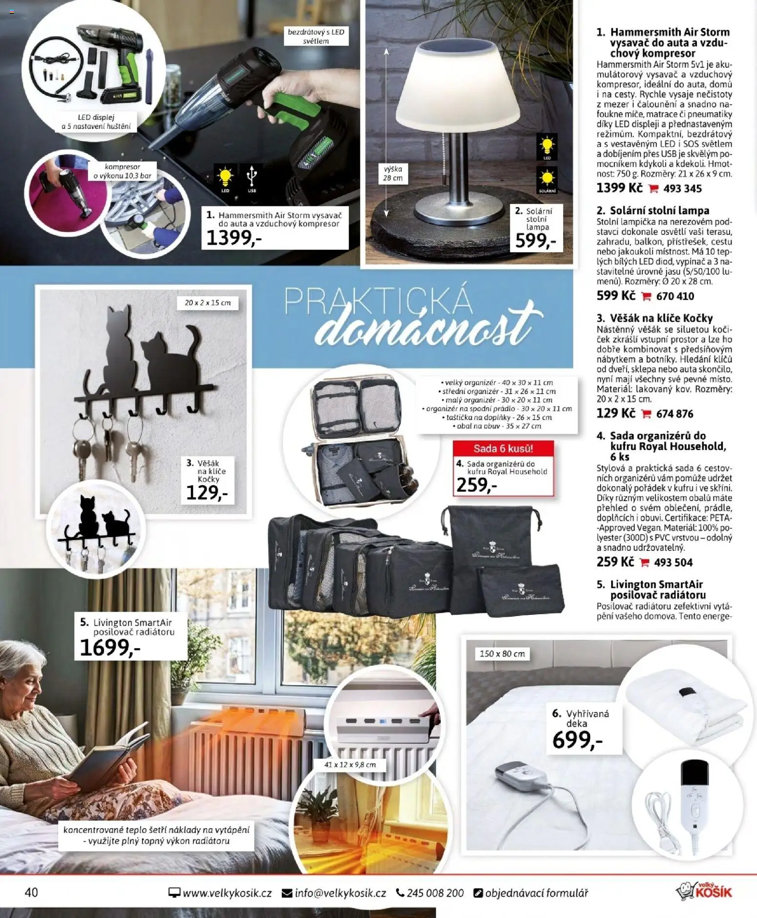 Velký Košík katalog leden 2026 od 01.01.2026 | Strana: 40 | Produkty: Stolní lampa, Spodní prádlo, Vypínač, Lampa